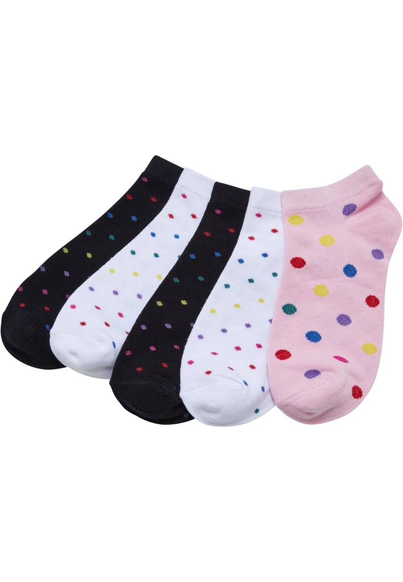 URBAN CLASSICS Basicsocken "Urban Classics Damen No Show Socks Rainbow Dots 5-Pack" 1 Paar tlg. von Urban Classics