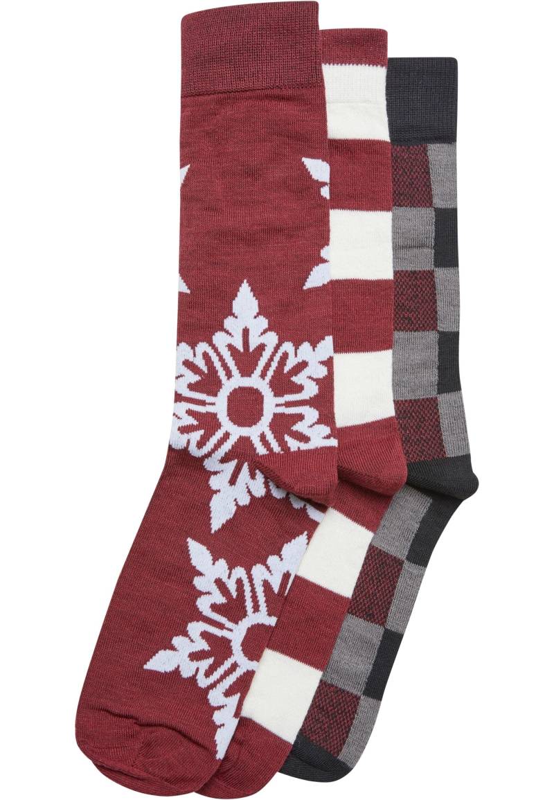 URBAN CLASSICS Basicsocken "Urban Classics Unisex Christmas Snowflakes Socks 3-Pack" 1 Paar tlg. von Urban Classics