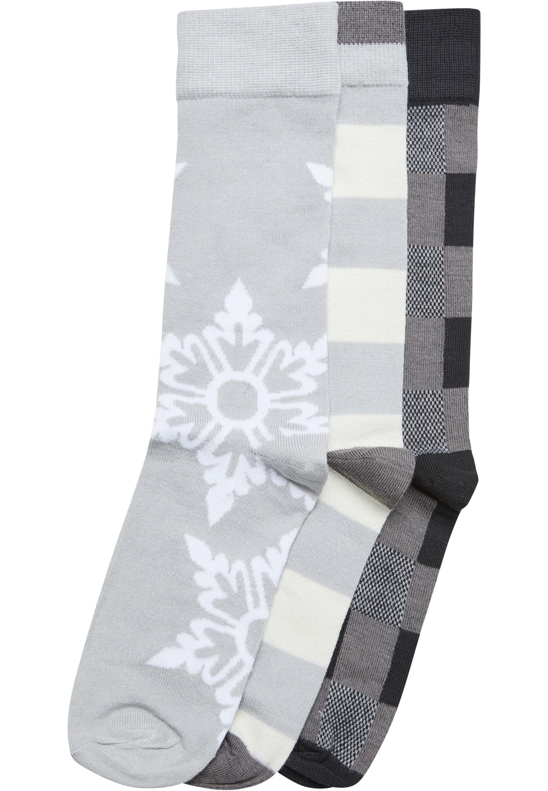 URBAN CLASSICS Basicsocken "Urban Classics Unisex Christmas Snowflakes Socks 3-Pack" 1 Paar tlg. von Urban Classics