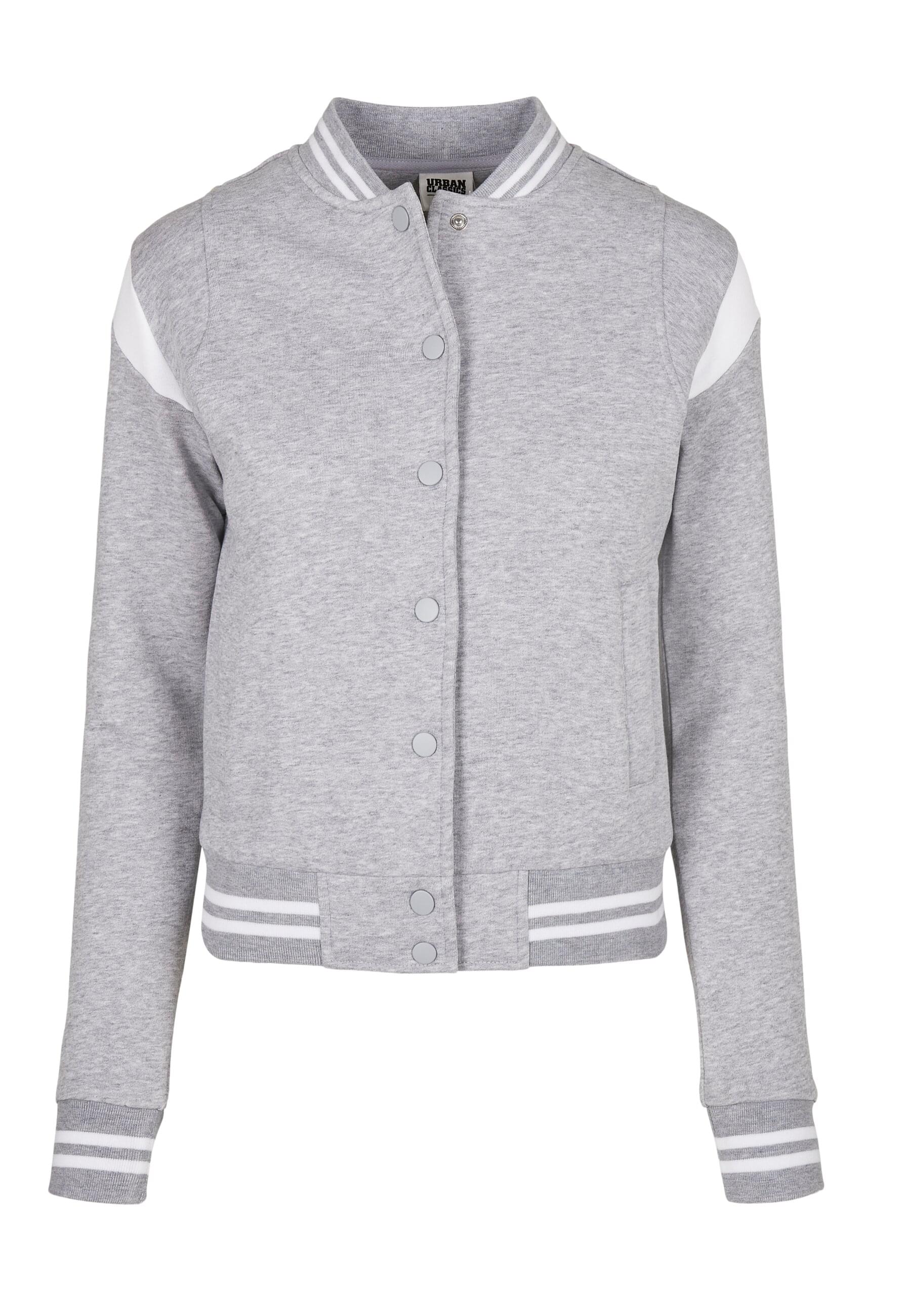 URBAN CLASSICS Collegejacke "Urban Classics Damen Ladies Organic Inset College Sweat Jacket" 1 Stk. tlg. ohne Kapuze von Urban Classics