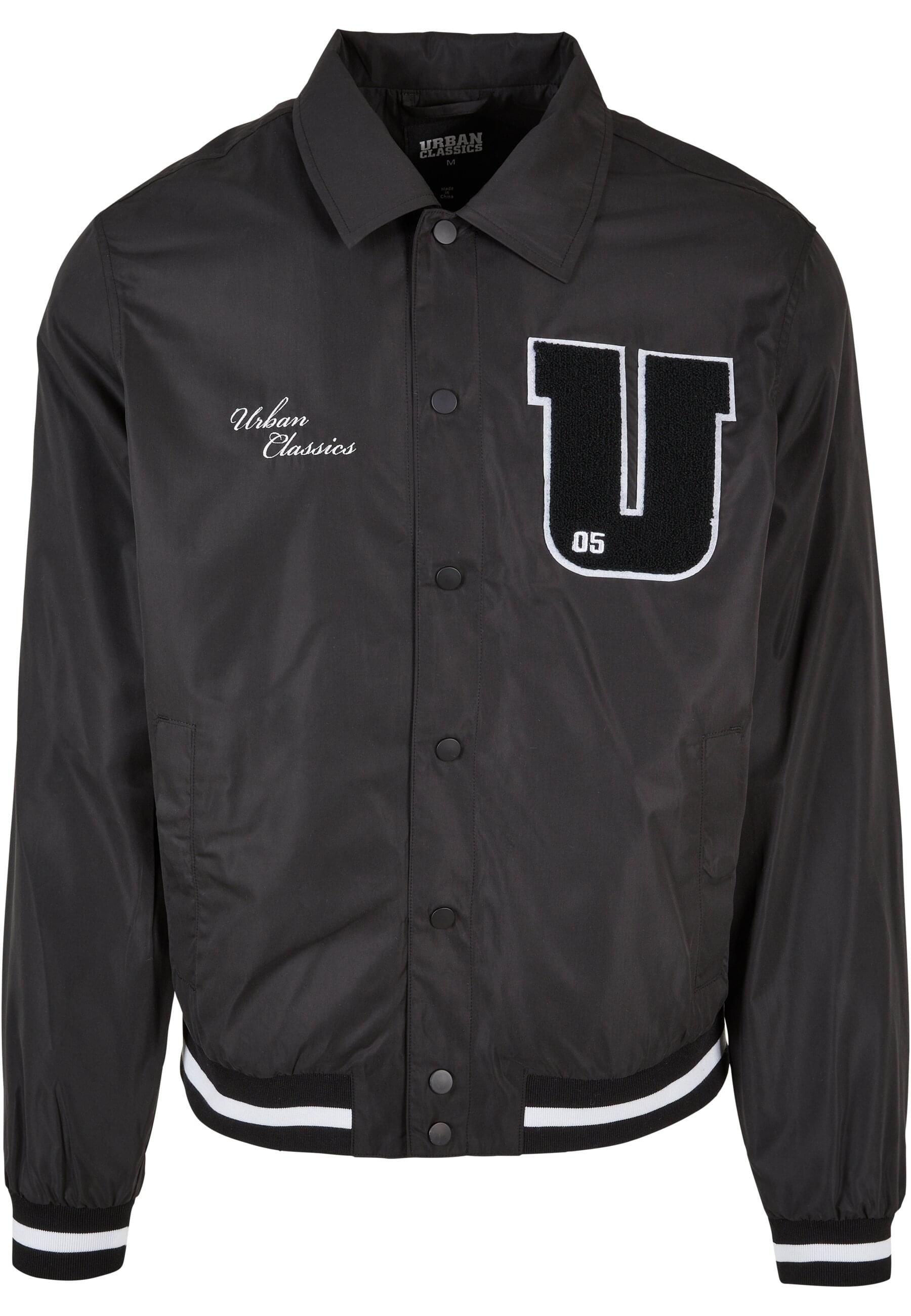 URBAN CLASSICS Collegejacke "Urban Classics Herren Sports College Jacket" 1 Stk. tlg. ohne Kapuze von Urban Classics