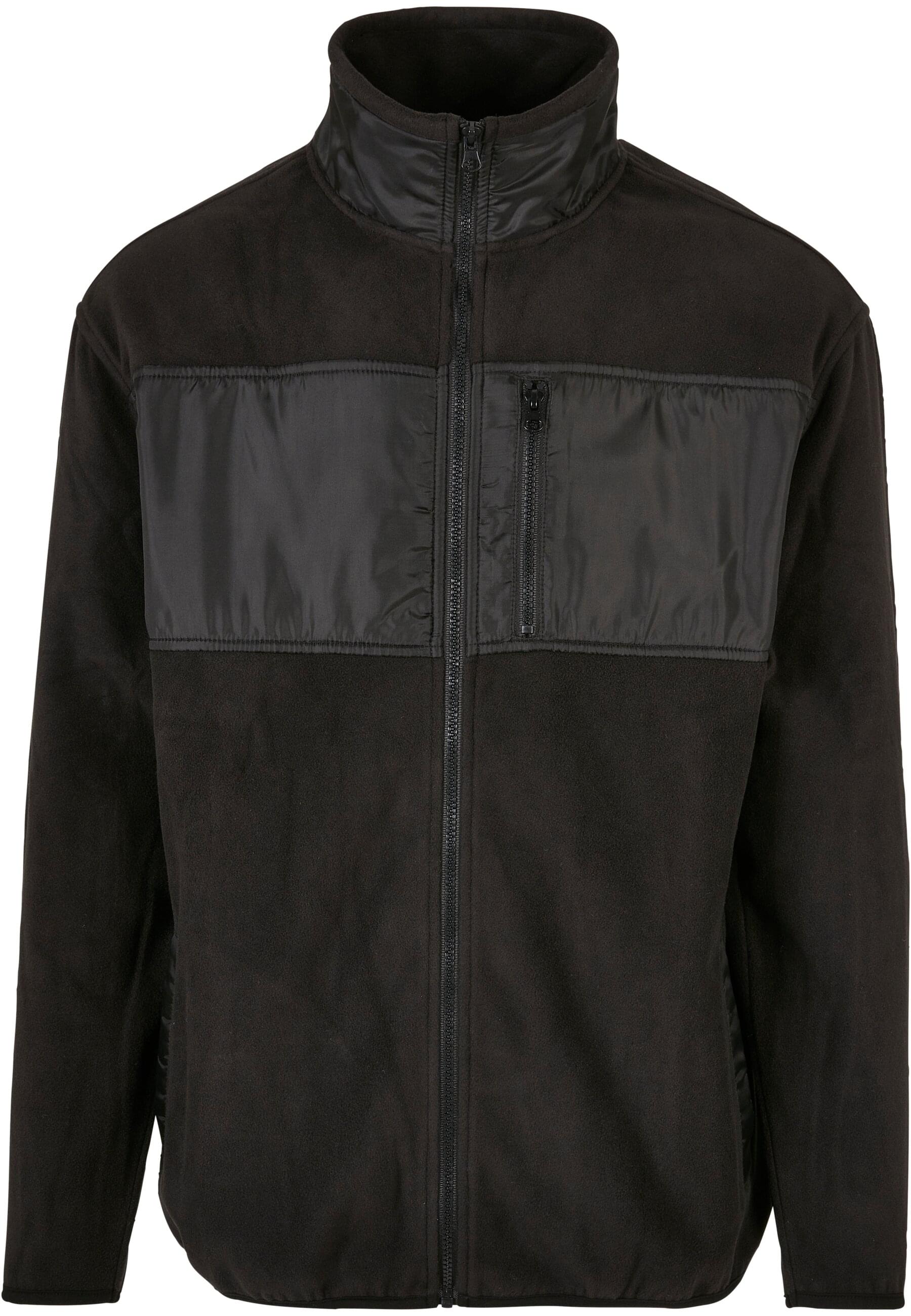 URBAN CLASSICS Fleecejacke "Urban Classics Herren Patched Micro Fleece Jacket" 1 Stk. tlg. ohne Kapuze von Urban Classics