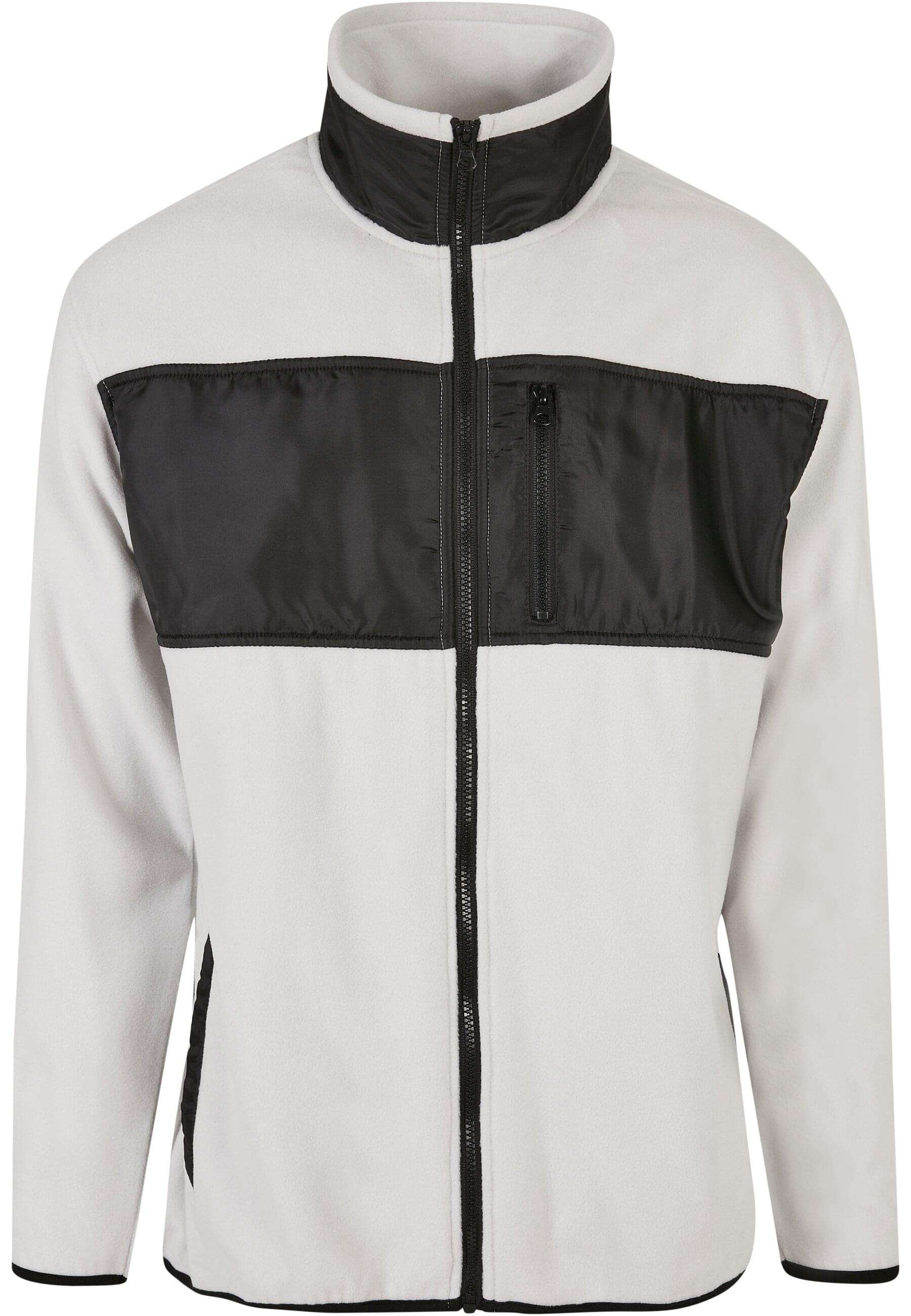URBAN CLASSICS Fleecejacke "Urban Classics Herren Patched Micro Fleece Jacket" 1 Stk. tlg. ohne Kapuze von Urban Classics