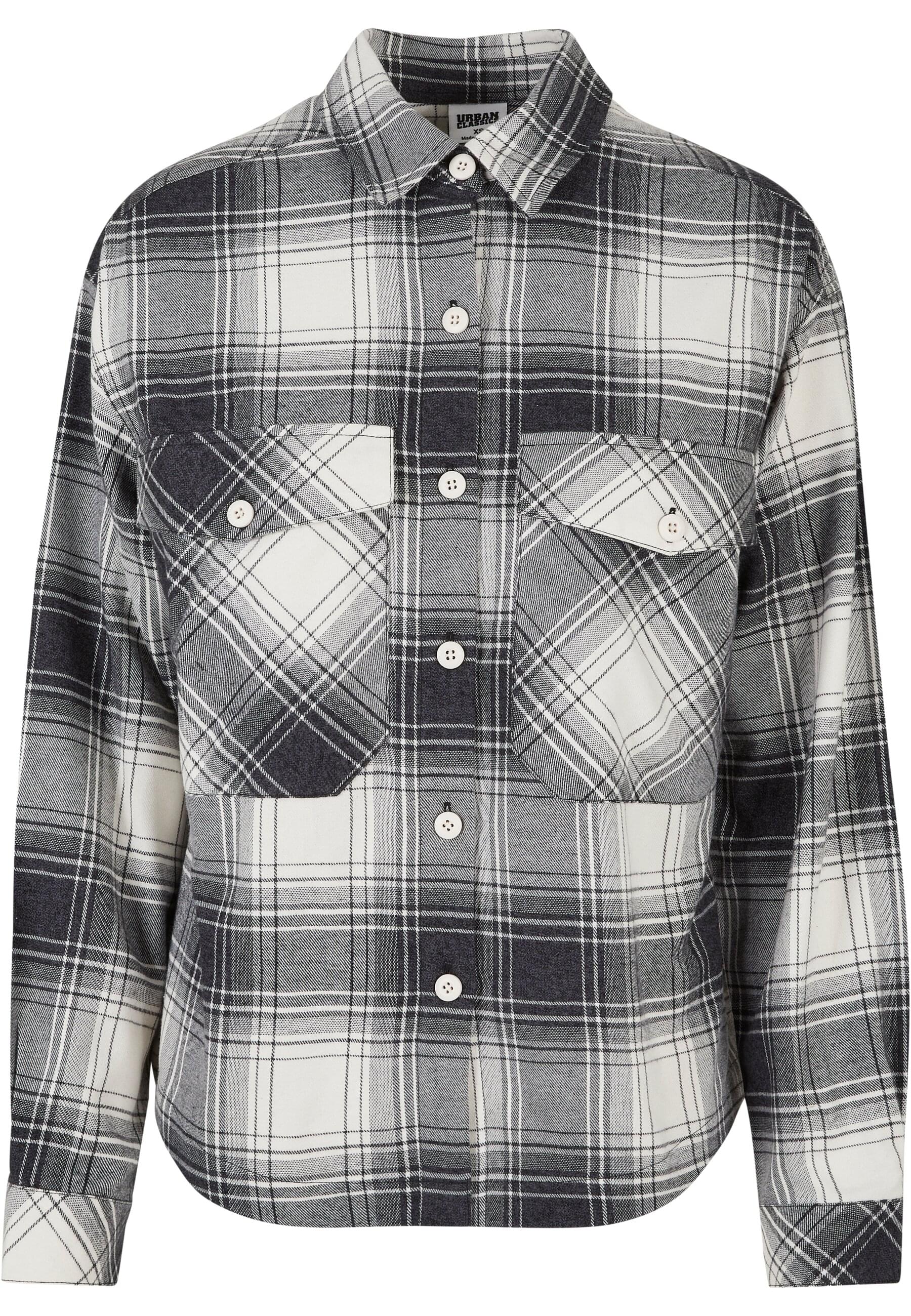 URBAN CLASSICS Klassische Bluse "Urban Classics Damen Ladies Oversized Check Shirt" von Urban Classics