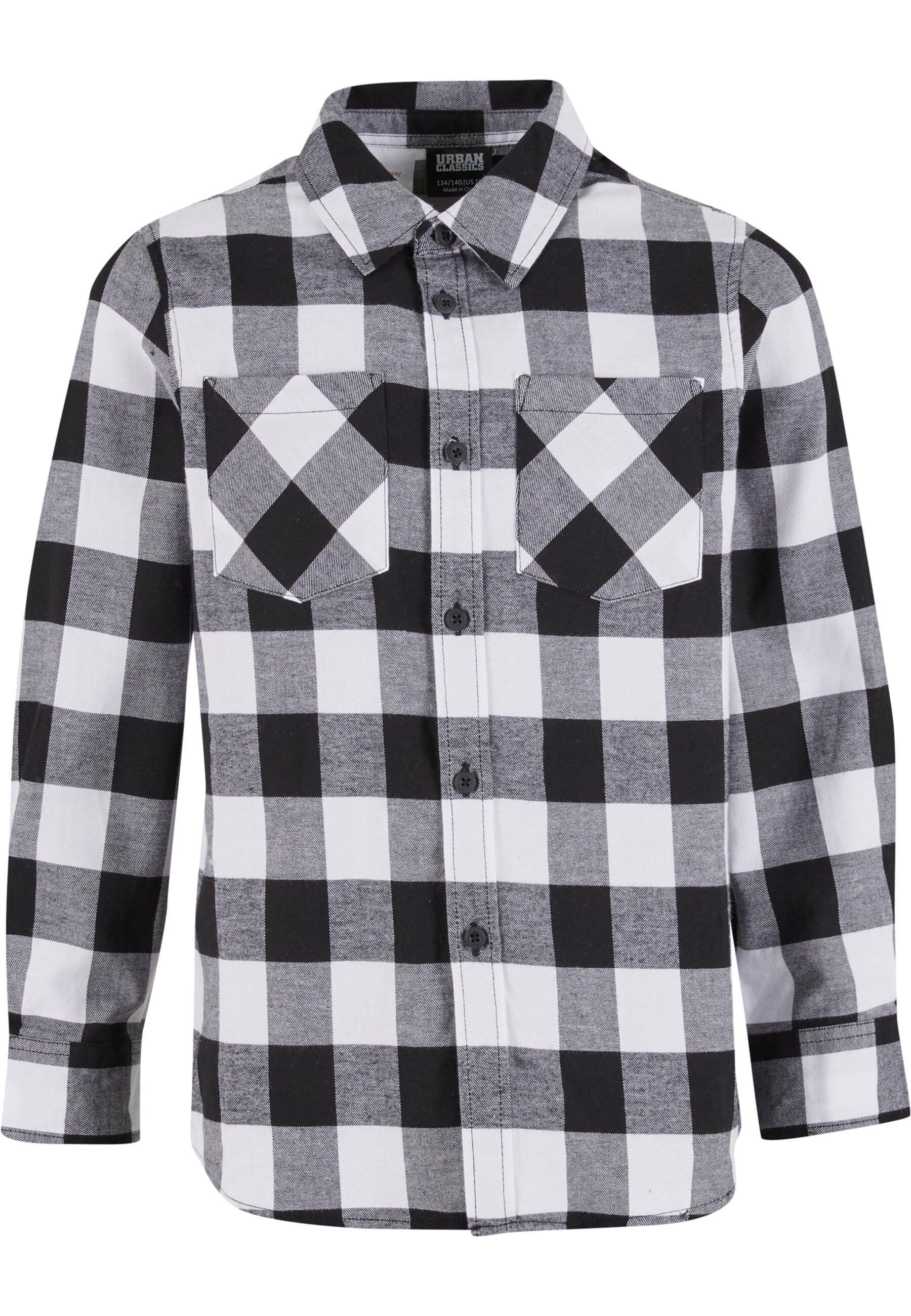 URBAN CLASSICS Langarm-Poloshirt "Urban Classics Herren Boys Checked Flanell Shirt" 1 Stk. tlg. von Urban Classics