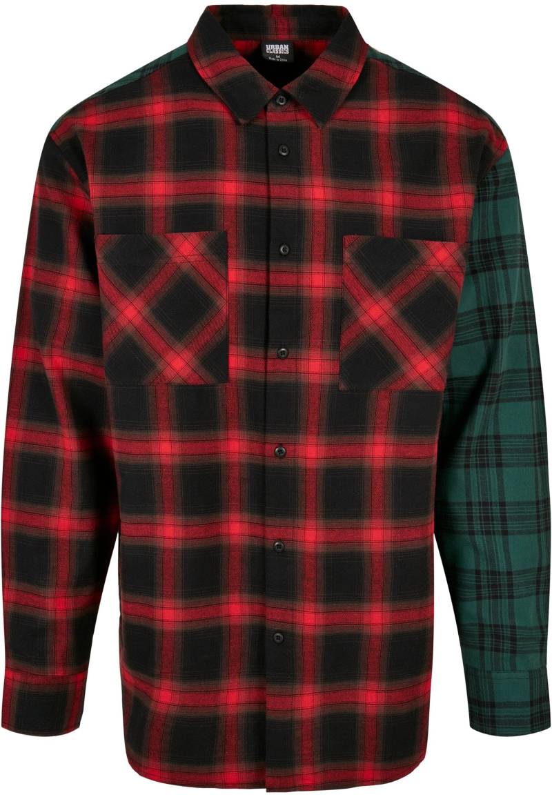URBAN CLASSICS Langarm-Poloshirt "Urban Classics Herren Oversized Mix Check Shirt" 1 Stk. von Urban Classics