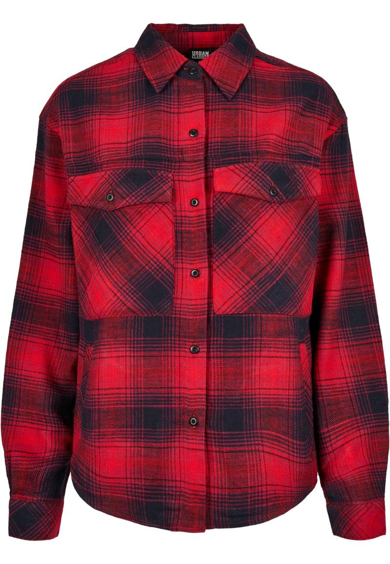 URBAN CLASSICS Langarmhemd "Urban Classics Damen Ladies Check Overshirt", (1 tlg.) von Urban Classics