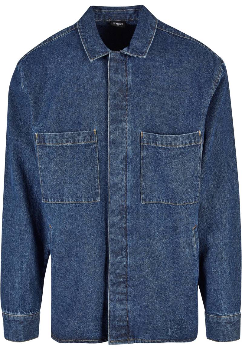 URBAN CLASSICS Langarmhemd "Urban Classics Herren Oversized Denim Pocket Shirt", 1 Stk. von Urban Classics