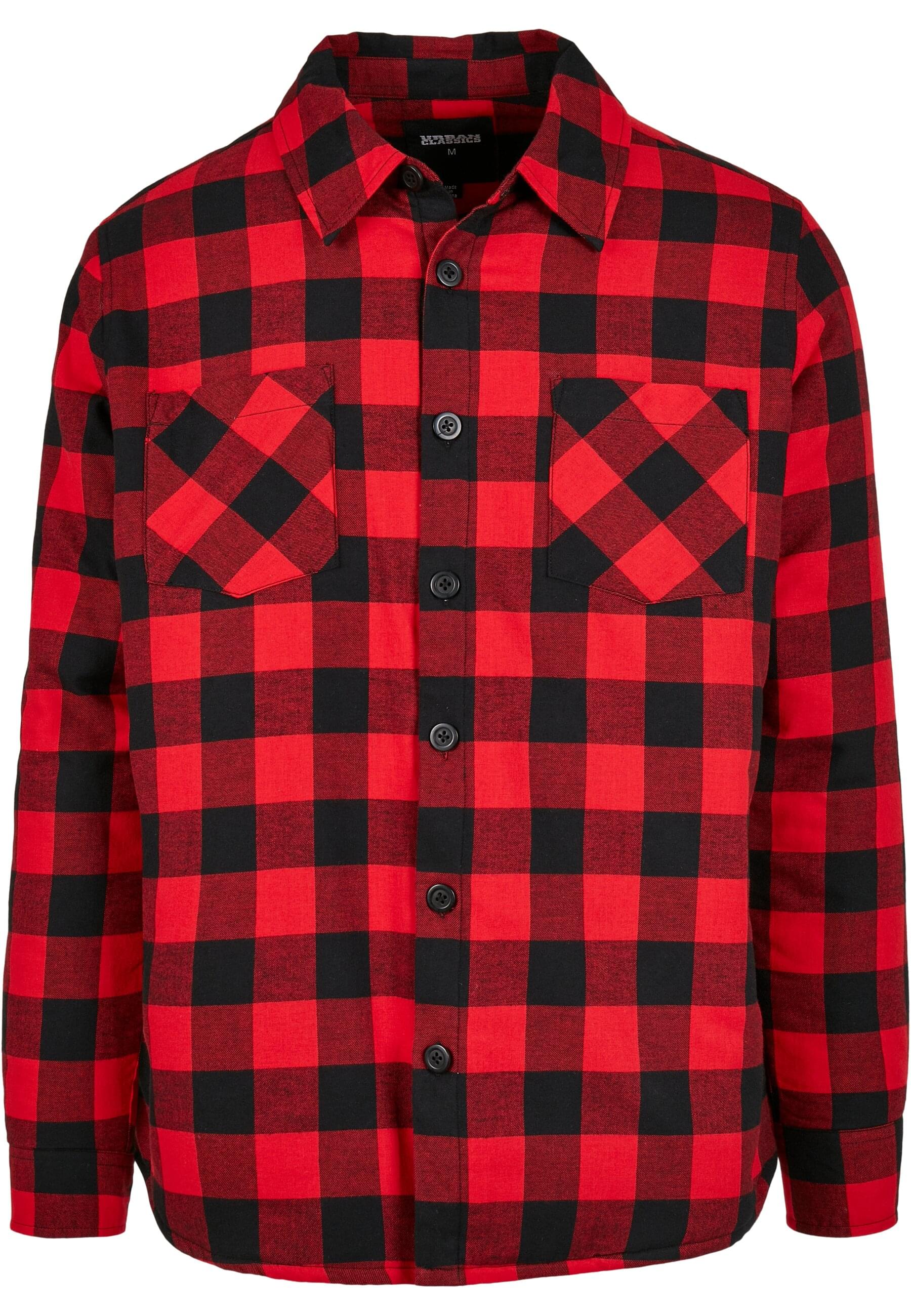 URBAN CLASSICS Langarmhemd "Urban Classics Herren Padded Check Flannel Shirt", 1 Stk. von Urban Classics