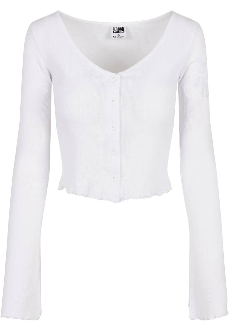 URBAN CLASSICS Langarmshirt "Urban Classics Damen Ladies Cropped Rib Cardigan" 1 Stk. tlg. URBAN CLASSICS Langarmshirt "Urban Classics Damen Ladies Cropped Rib Cardigan" 1 Stk. tlg. von Urban Classics