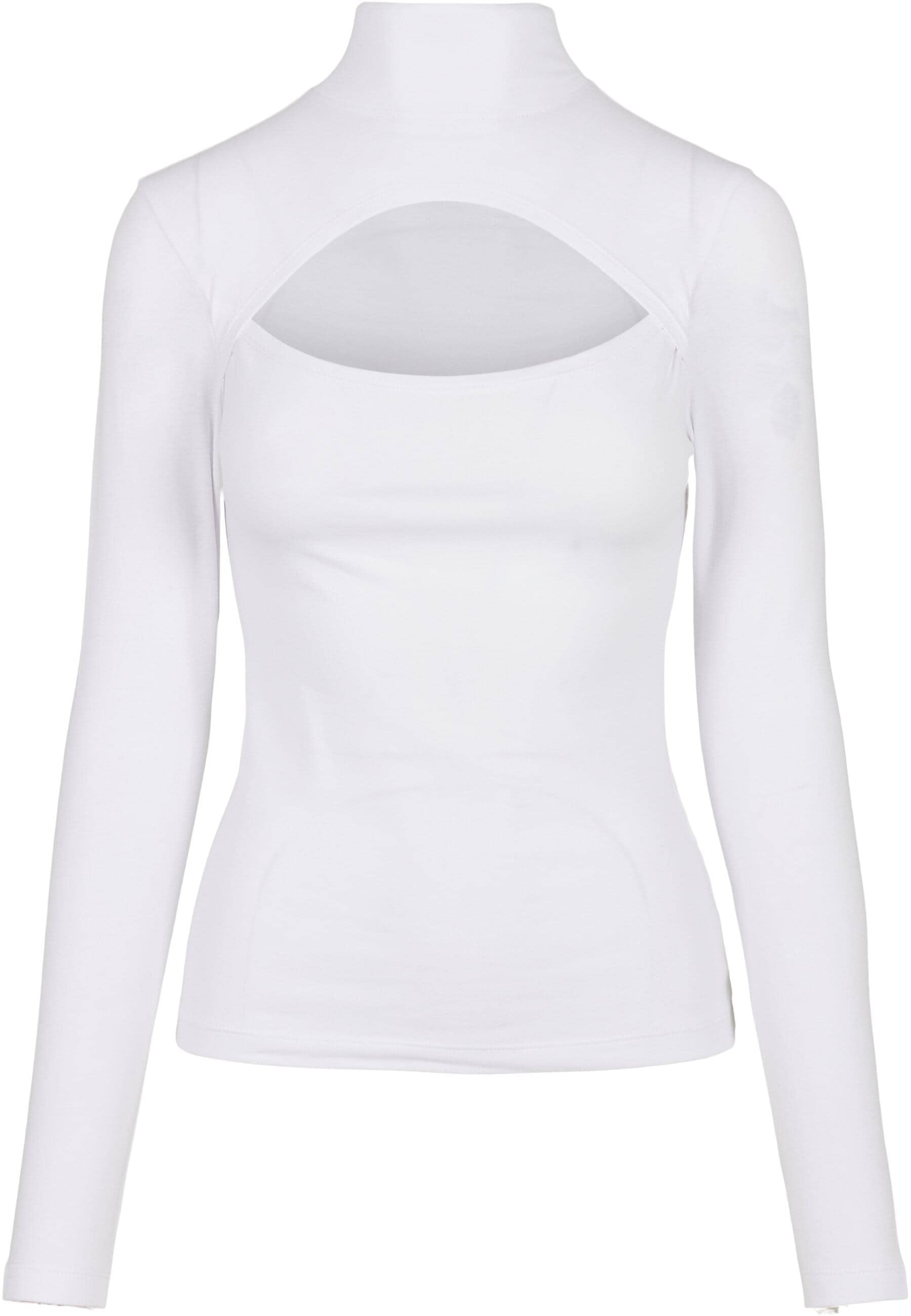URBAN CLASSICS Langarmshirt "Urban Classics Damen Ladies Cut-Out Turtleneck Longsleeve" 1 Stk. tlg. von Urban Classics