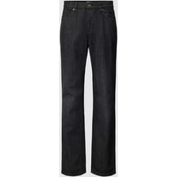 URBAN CLASSICS Loose Fit Jeans mit Logo-Patch in Dunkelgrau, Größe 34/34 von Urban Classics