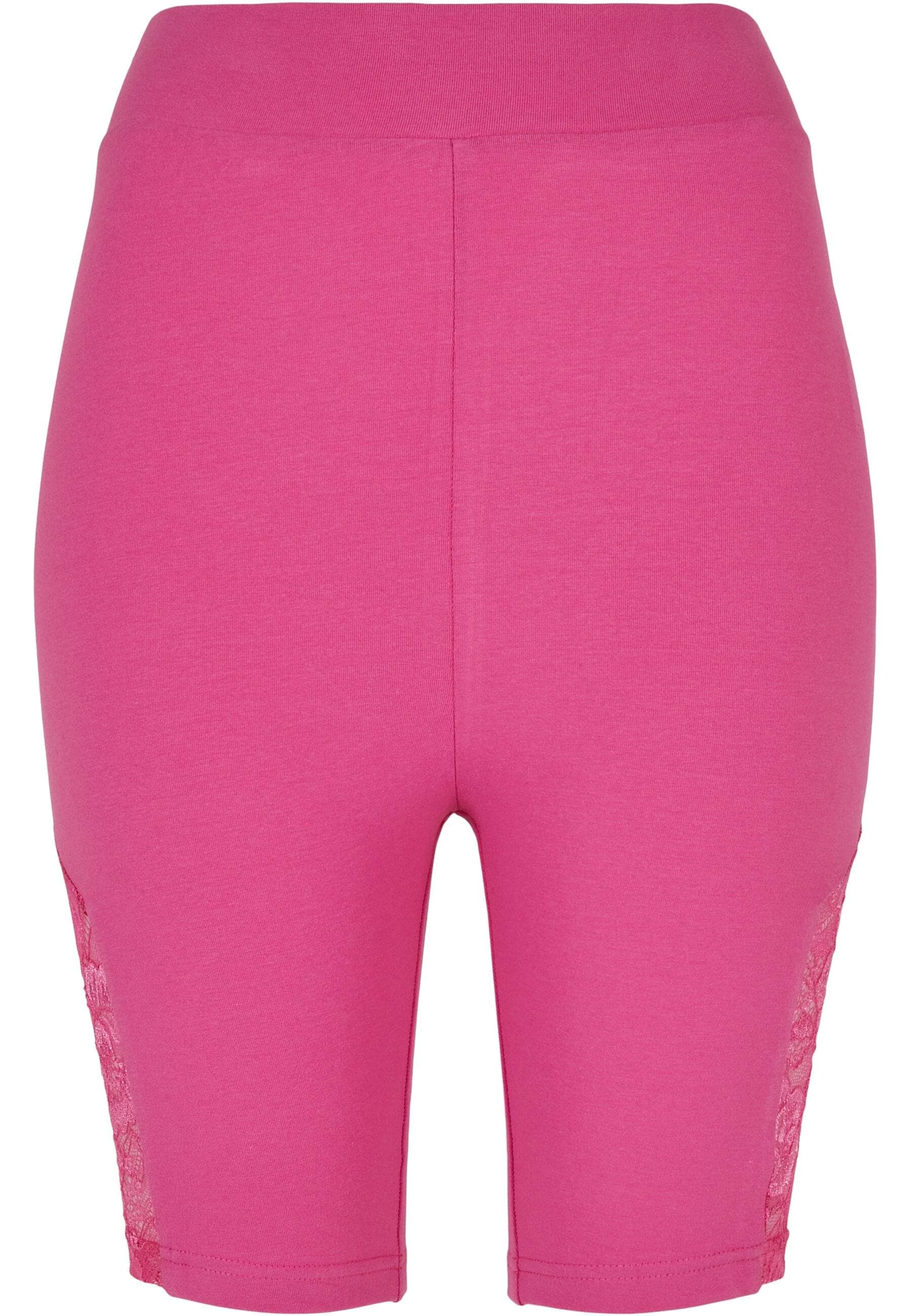 URBAN CLASSICS Radlerhose "Urban Classics Damen Ladies High Waist Lace Inset Cycle Shorts" von Urban Classics