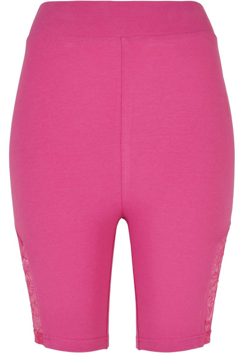 URBAN CLASSICS Radlerhose "Urban Classics Damen Ladies High Waist Lace Inset Cycle Shorts" von Urban Classics