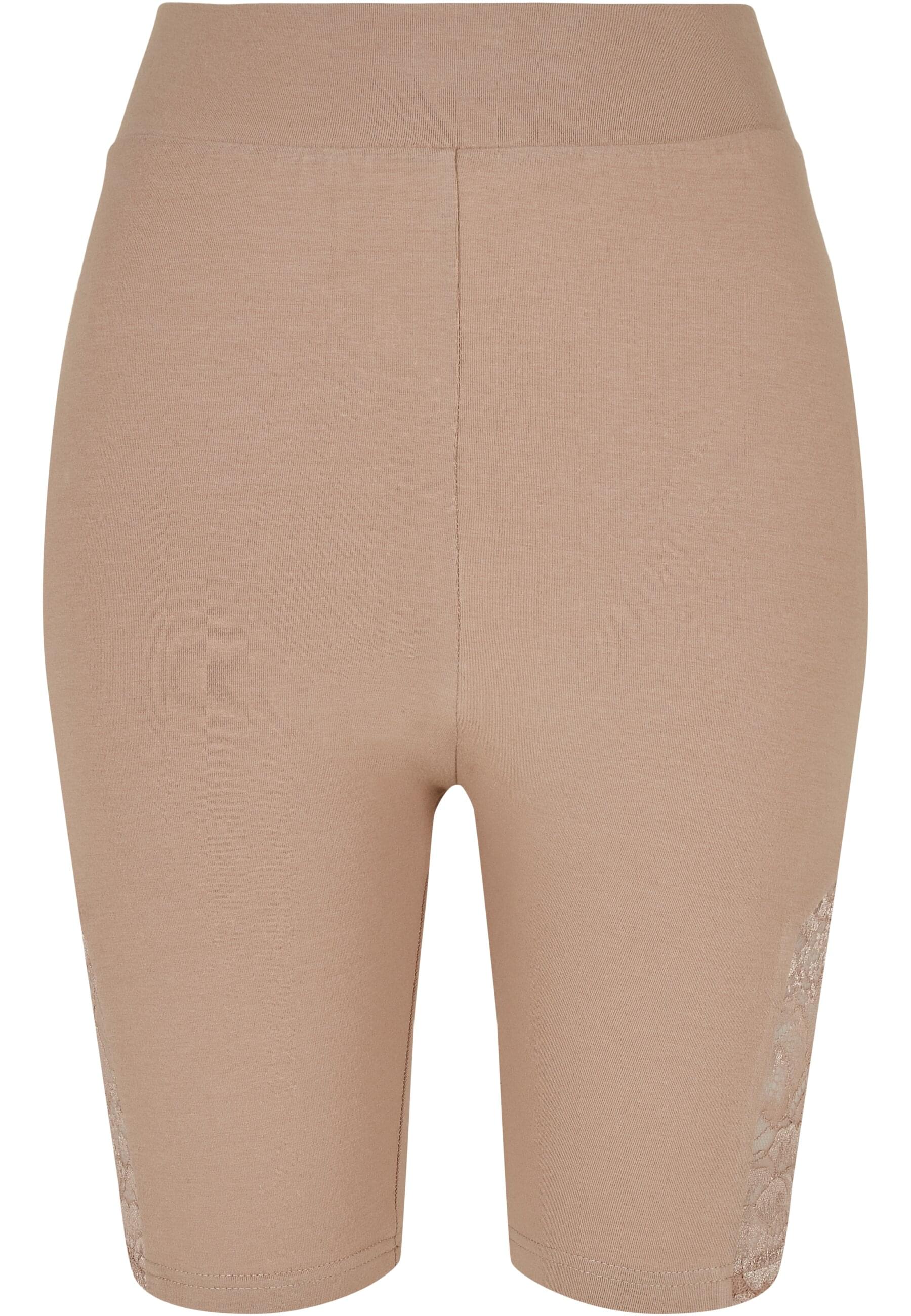URBAN CLASSICS Radlerhose "Urban Classics Damen Ladies High Waist Lace Inset Cycle Shorts" von Urban Classics