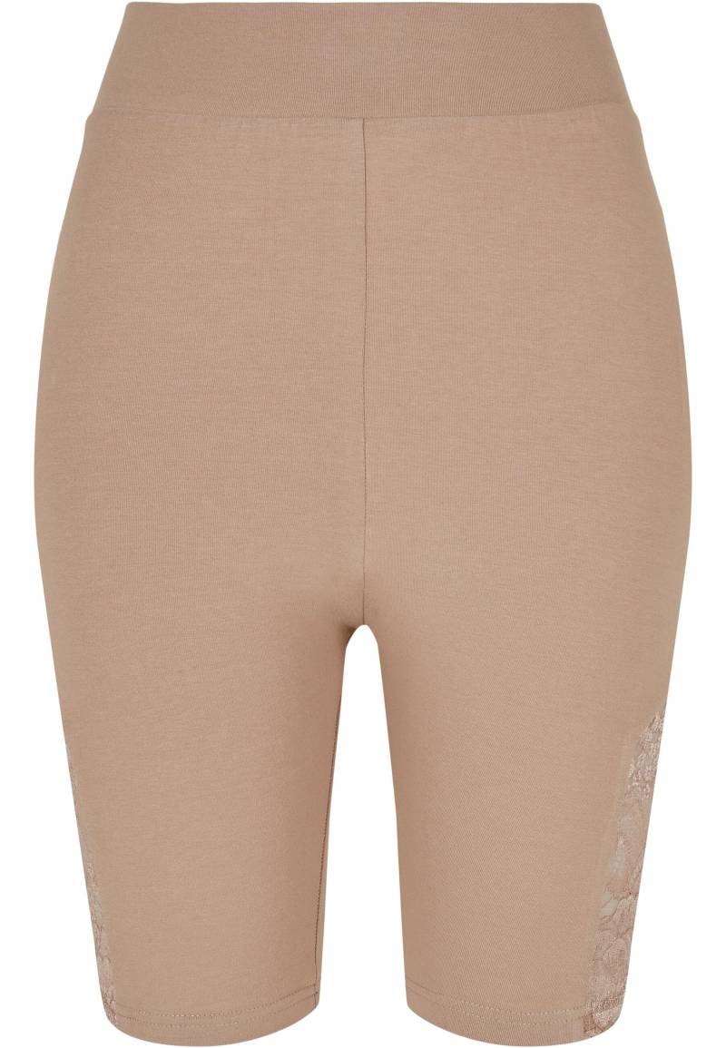 URBAN CLASSICS Radlerhose "Urban Classics Damen Ladies High Waist Lace Inset Cycle Shorts" von Urban Classics