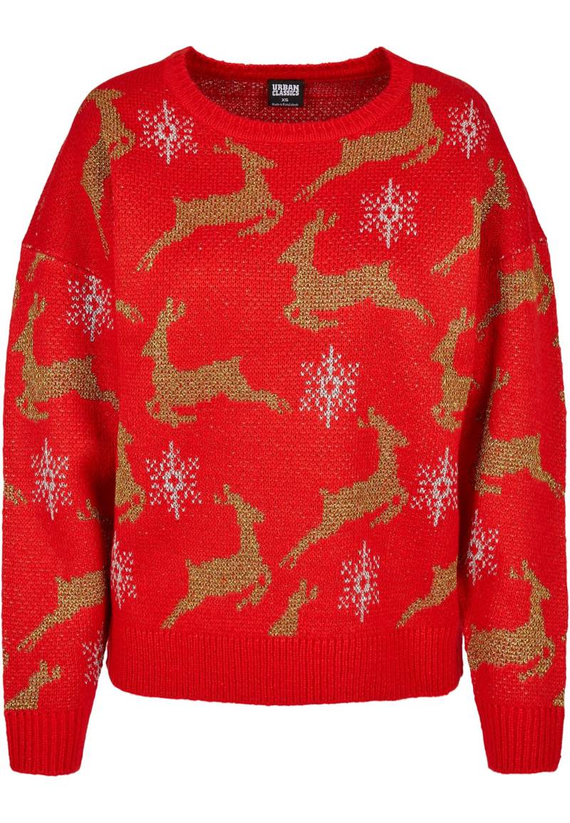 URBAN CLASSICS Rundhalspullover "Urban Classics Damen Ladies Oversized Christmas Sweater" 1 Stk. von Urban Classics