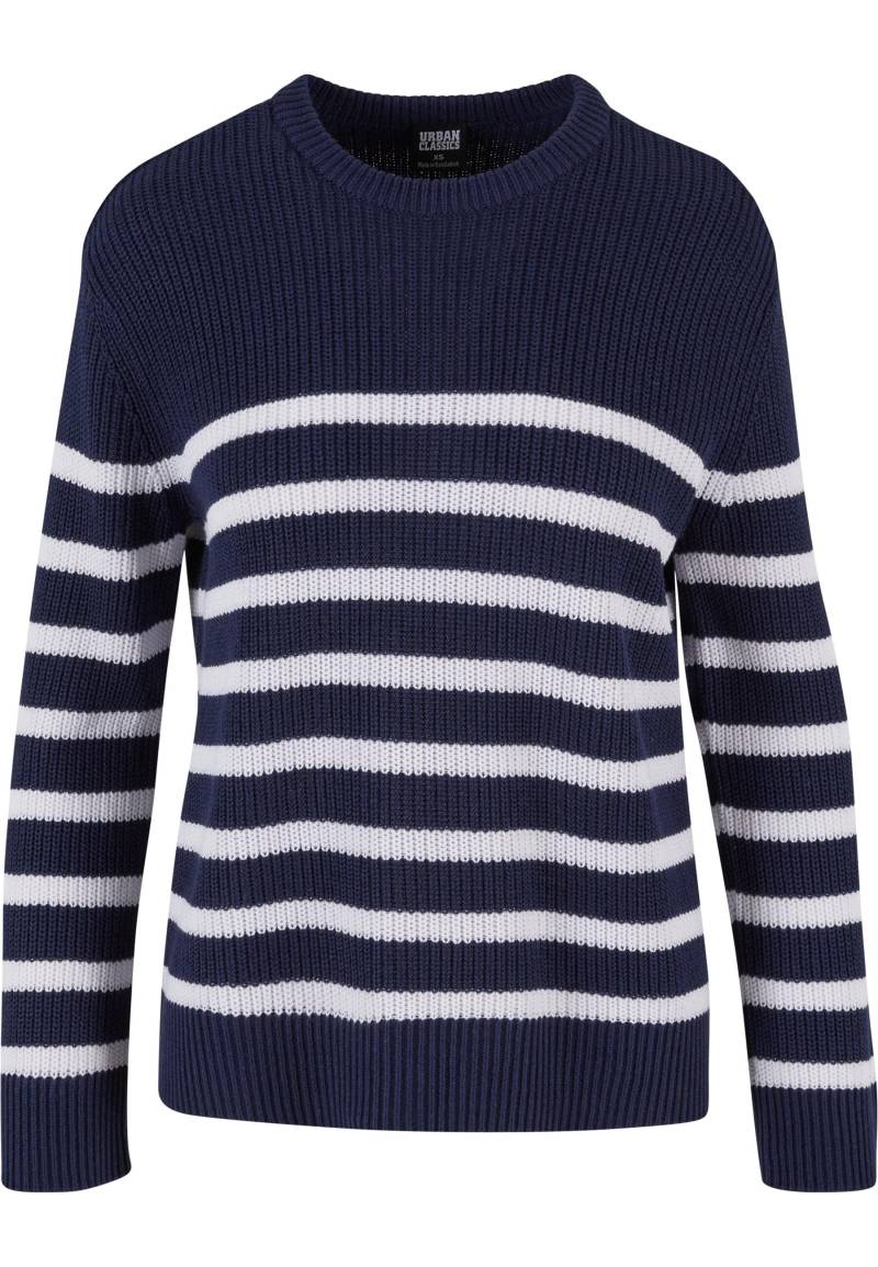 URBAN CLASSICS Rundhalspullover "Urban Classics Damen Ladies Rib Striped Sweater" 1 Stk. von Urban Classics