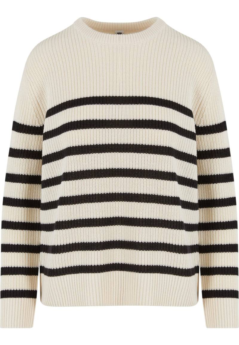 URBAN CLASSICS Rundhalspullover "Urban Classics Damen Ladies Rib Striped Sweater" 1 Stk. von Urban Classics