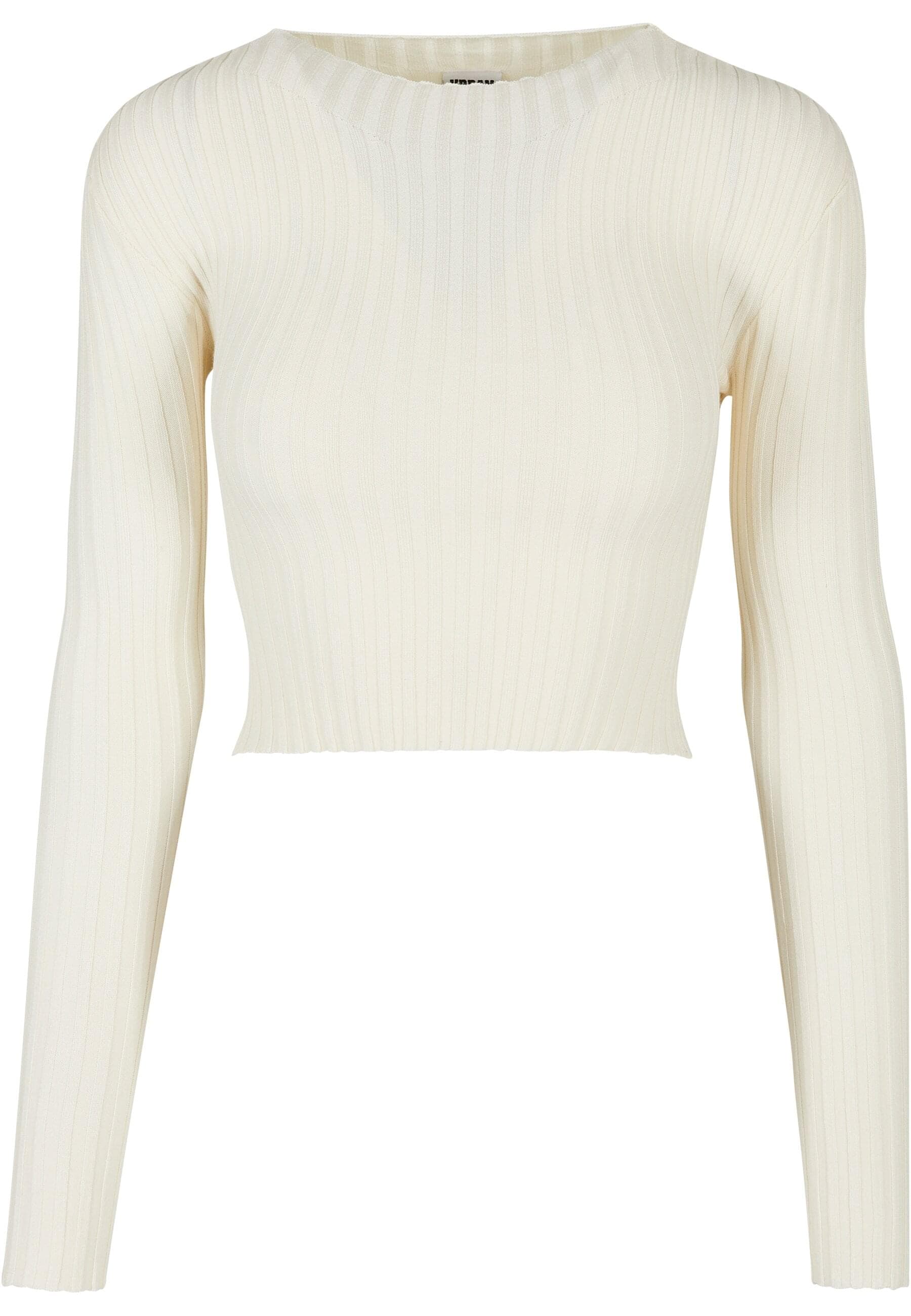 URBAN CLASSICS Rundhalspullover "Urban Classics Damen Ladies Short Rib Knit Twisted Back Sweater" 1 Stk. von Urban Classics