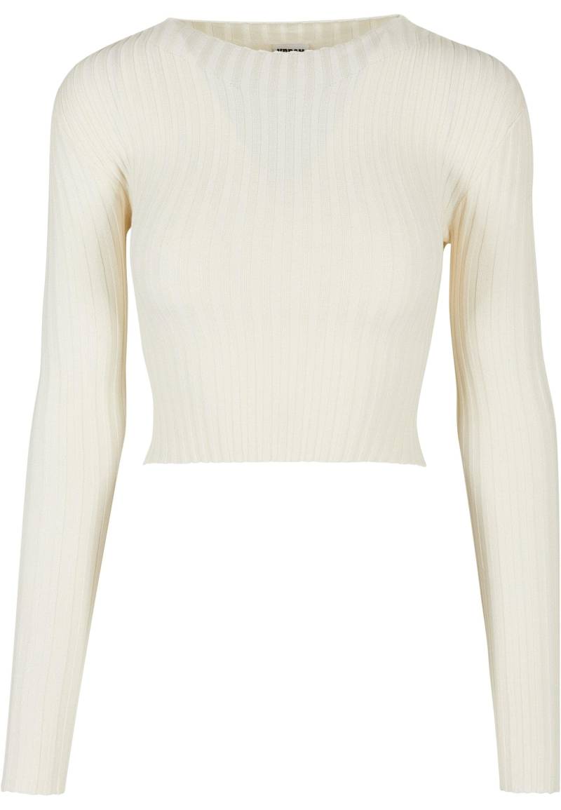 URBAN CLASSICS Rundhalspullover "Urban Classics Damen Ladies Short Rib Knit Twisted Back Sweater" 1 Stk. von Urban Classics