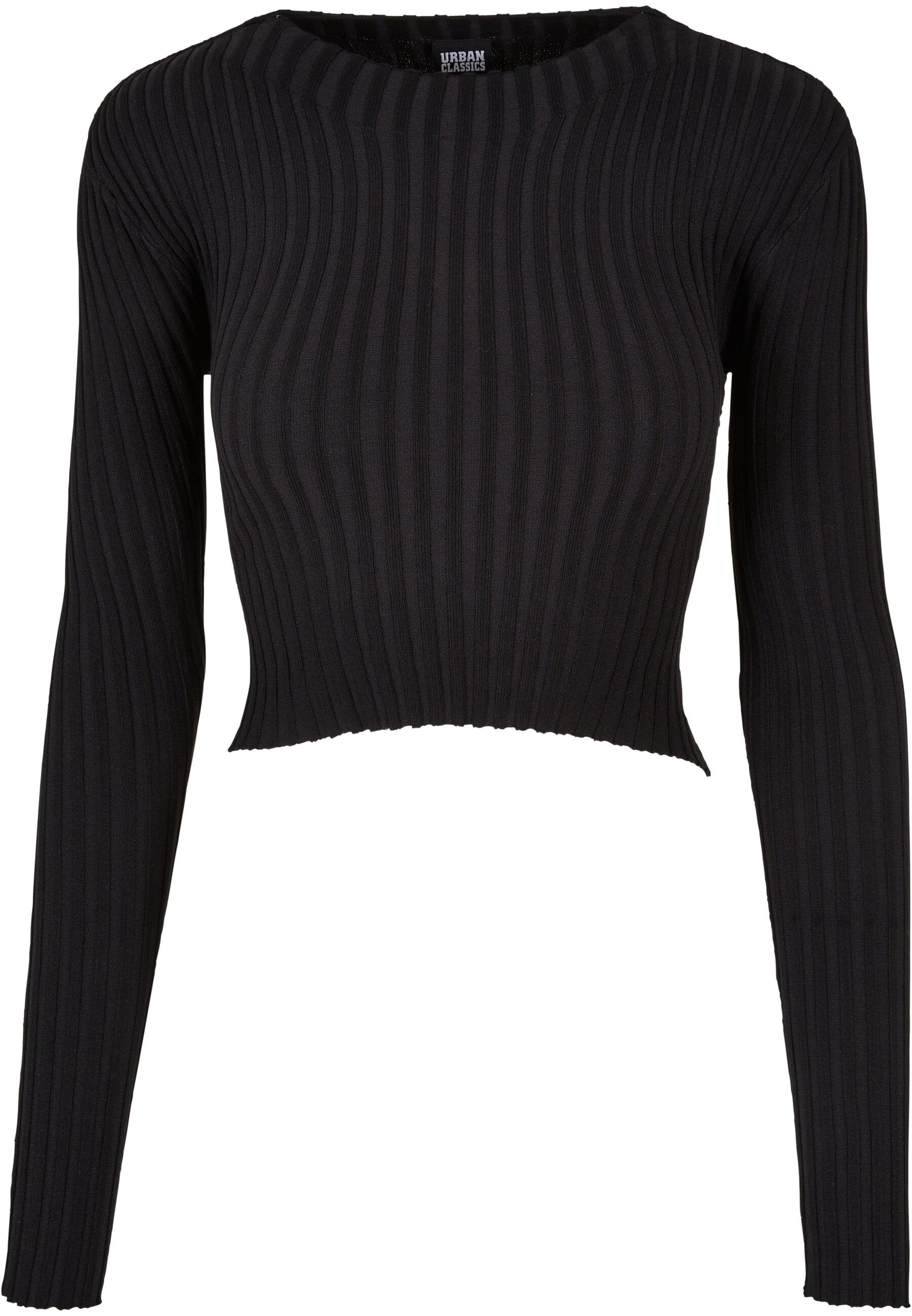 URBAN CLASSICS Rundhalspullover "Urban Classics Damen Ladies Short Rib Knit Twisted Back Sweater" 1 Stk. von Urban Classics