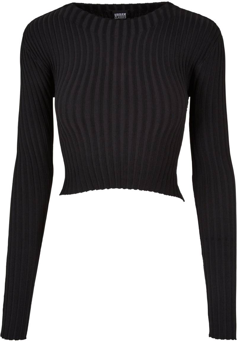 URBAN CLASSICS Rundhalspullover "Urban Classics Damen Ladies Short Rib Knit Twisted Back Sweater" 1 Stk. von Urban Classics