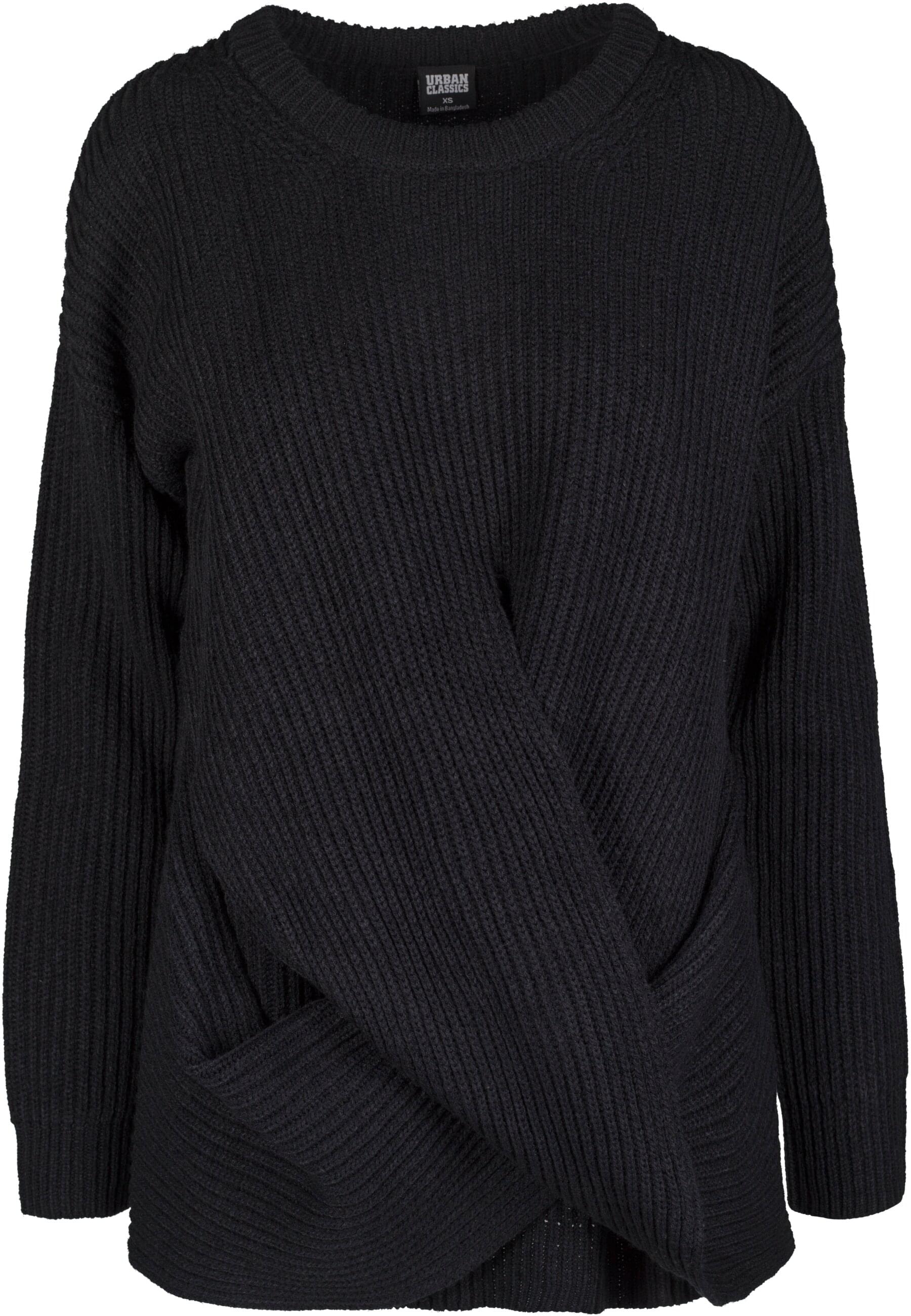URBAN CLASSICS Rundhalspullover "Urban Classics Damen Ladies Wrapped Sweater" 1 Stk. von Urban Classics