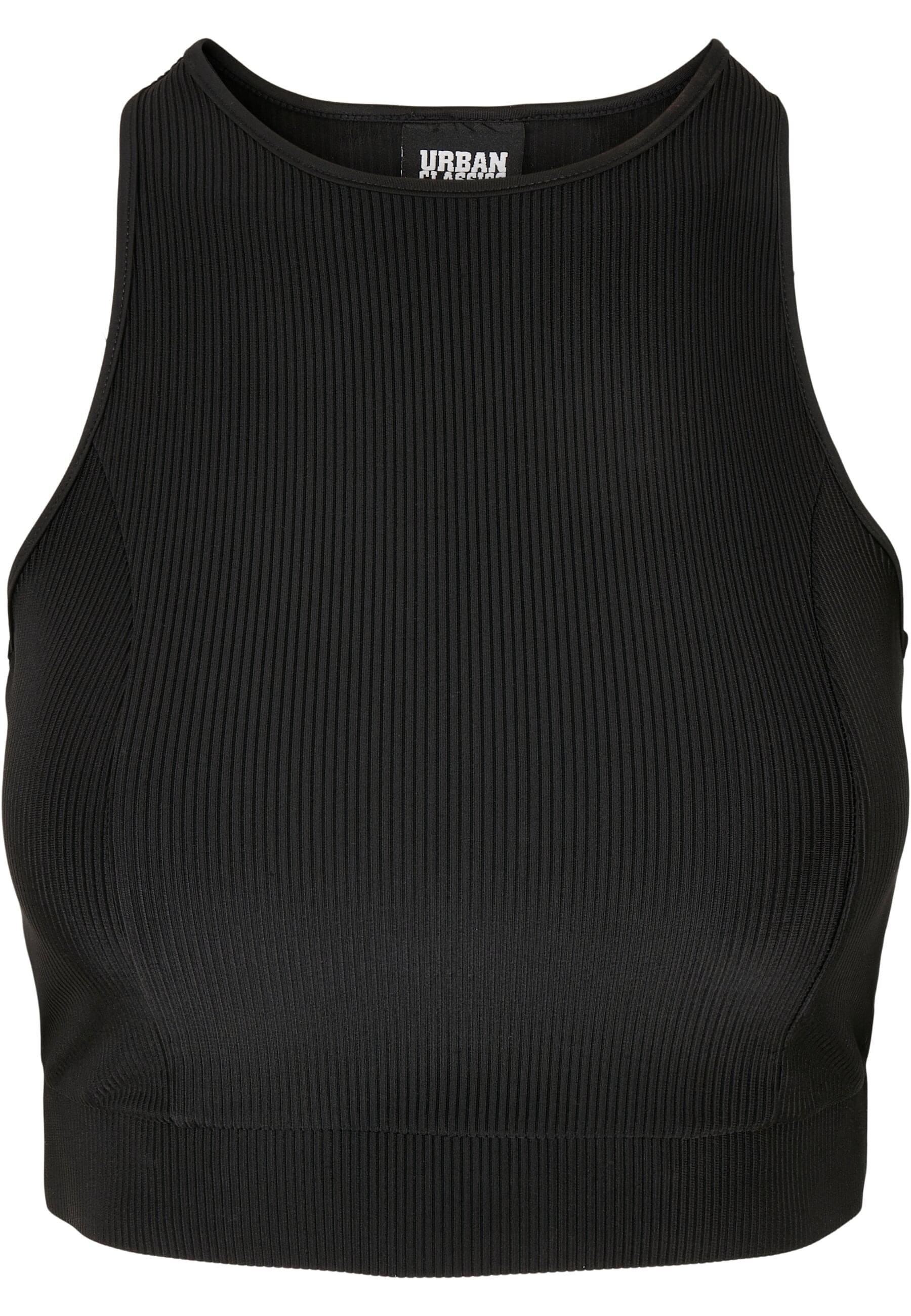URBAN CLASSICS Sport-BH "Urban Classics Damen Ladies Cropped Shiny Rib Top" von Urban Classics