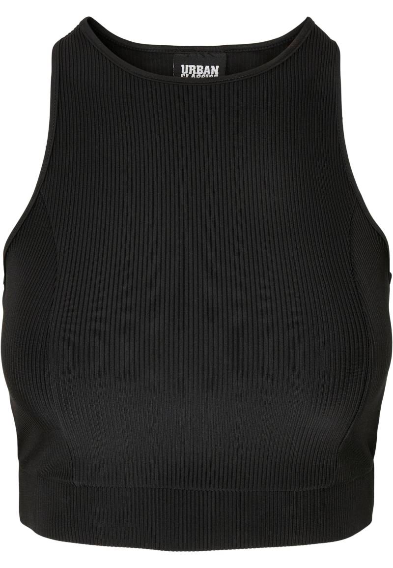 URBAN CLASSICS Sport-BH "Urban Classics Damen Ladies Cropped Shiny Rib Top" von Urban Classics