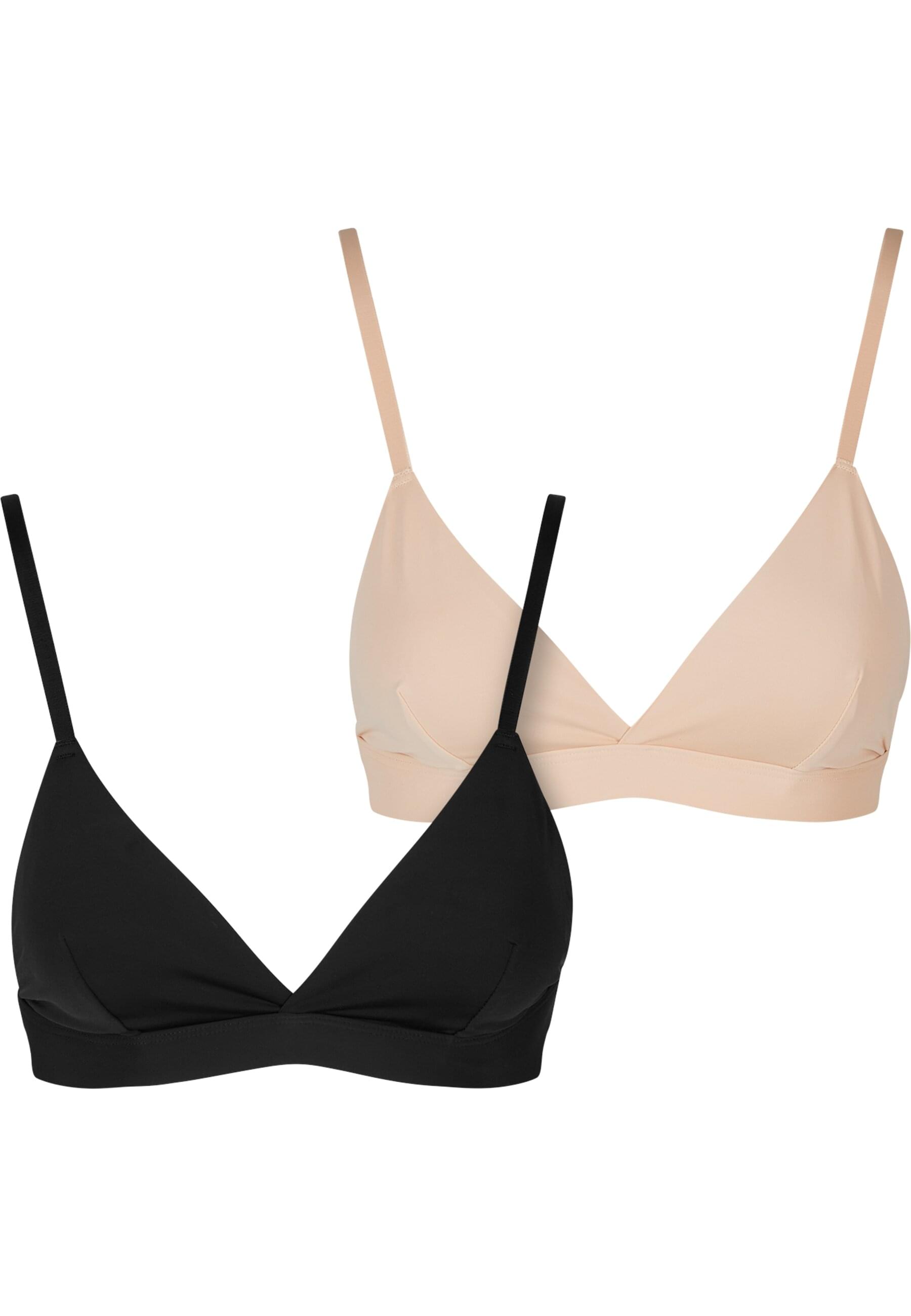 URBAN CLASSICS Sport-BH "Urban Classics Ladies Basic unpadded Bra 2-Pack" von Urban Classics