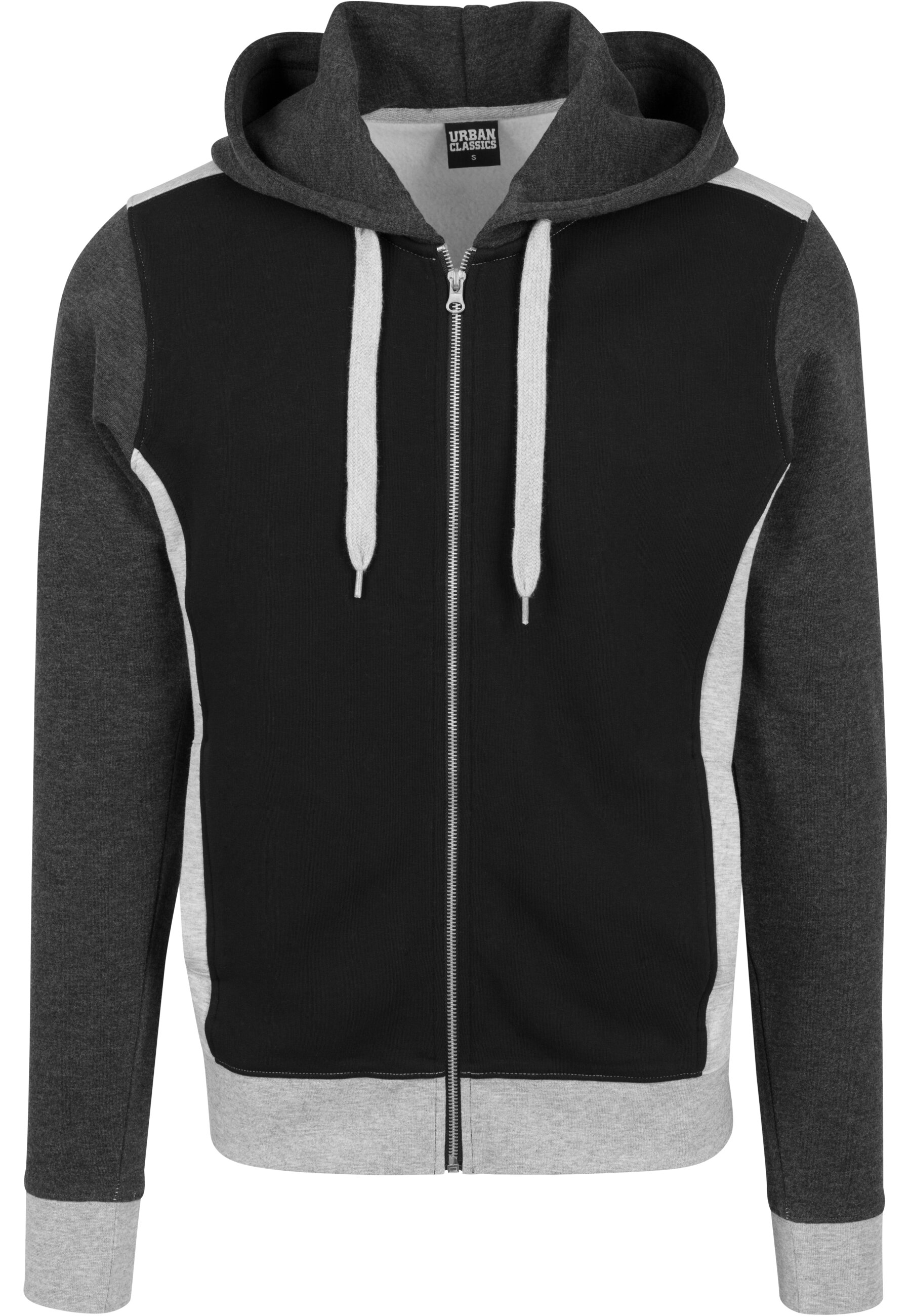 URBAN CLASSICS Sweatjacke "Urban Classics Herren 3- Tone Sweat Zip Hoody", 1 Stk. von Urban Classics