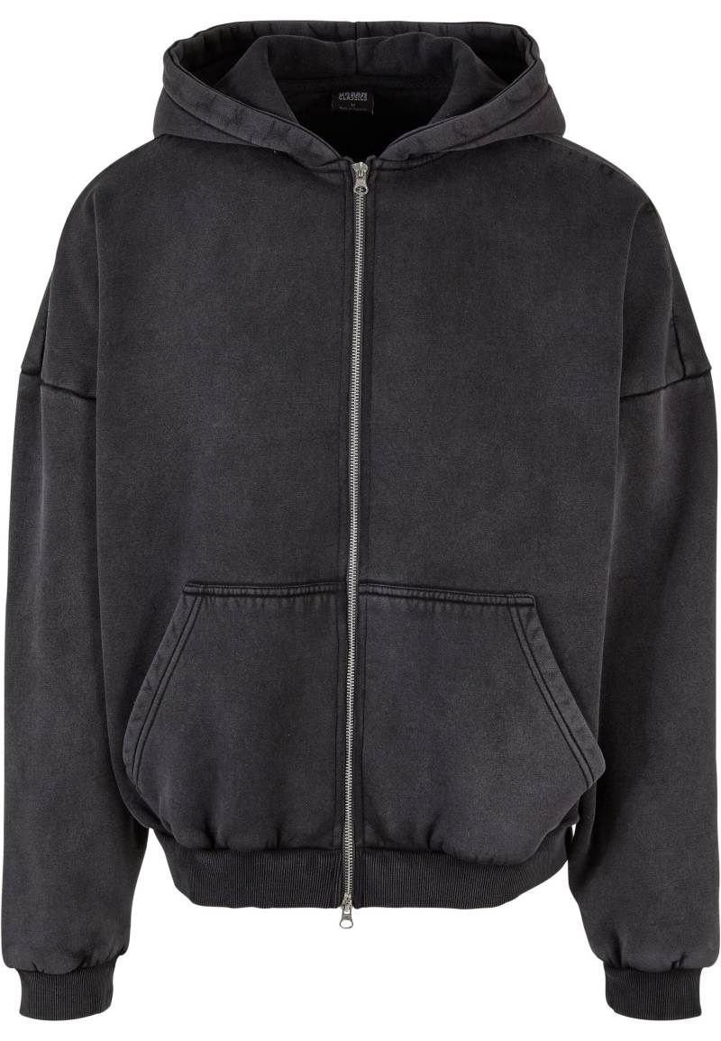 URBAN CLASSICS Sweatjacke "Urban Classics Herren Heavy Stone Washed 90s Zip Hoodie" von Urban Classics