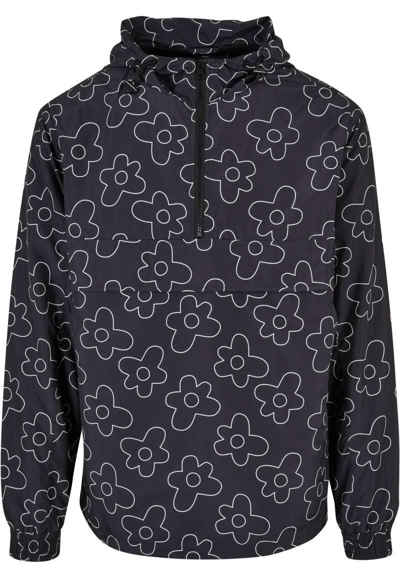 URBAN CLASSICS Windbreaker "Urban Classics Herren Flower AOP Pull Over Jacket" 1 Stk. tlg. mit Kapuze von Urban Classics