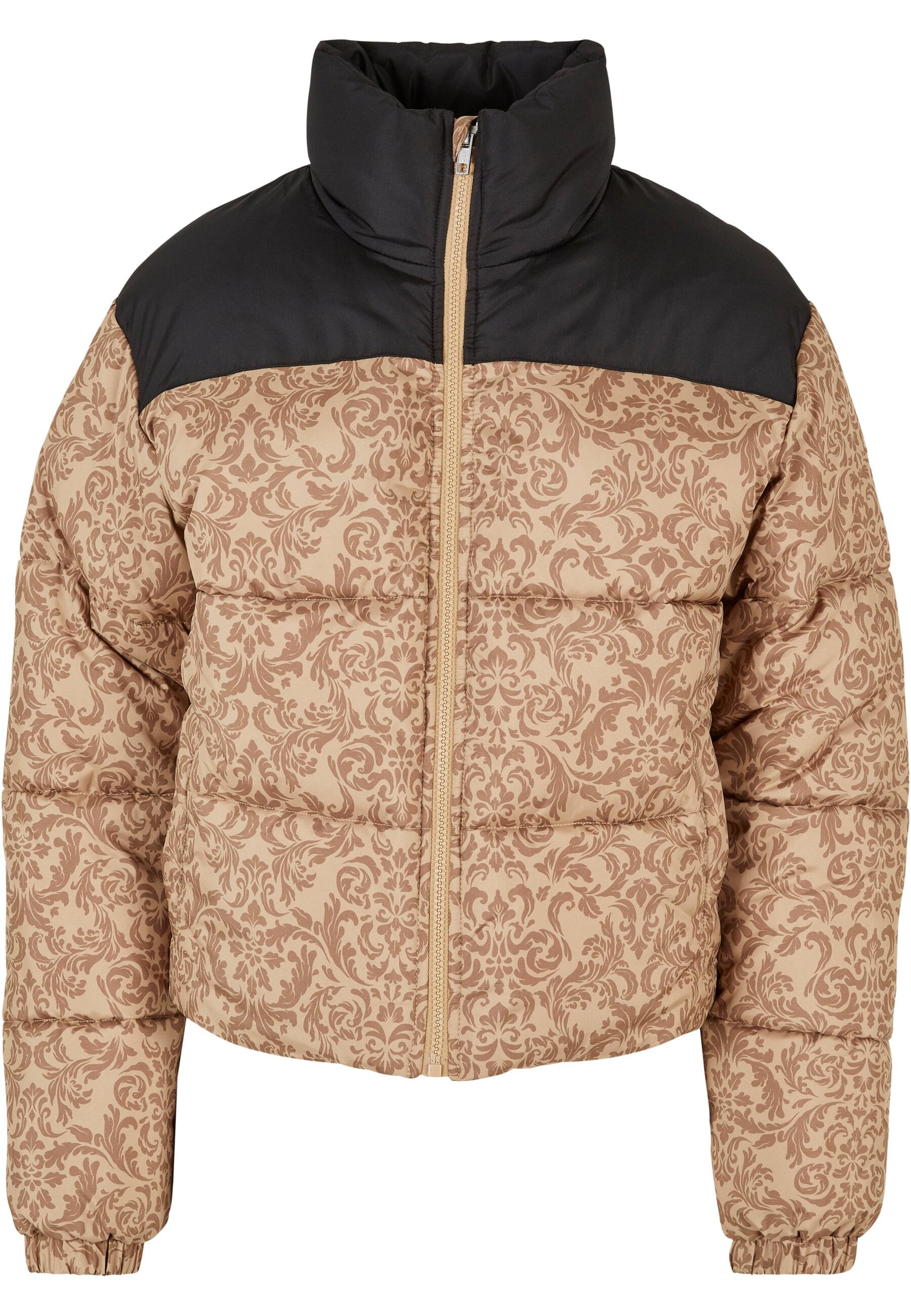 URBAN CLASSICS Winterjacke "Urban Classics Damen Ladies AOP Retro Puffer Jacket" 1 Stk. tlg. ohne Kapuze von Urban Classics