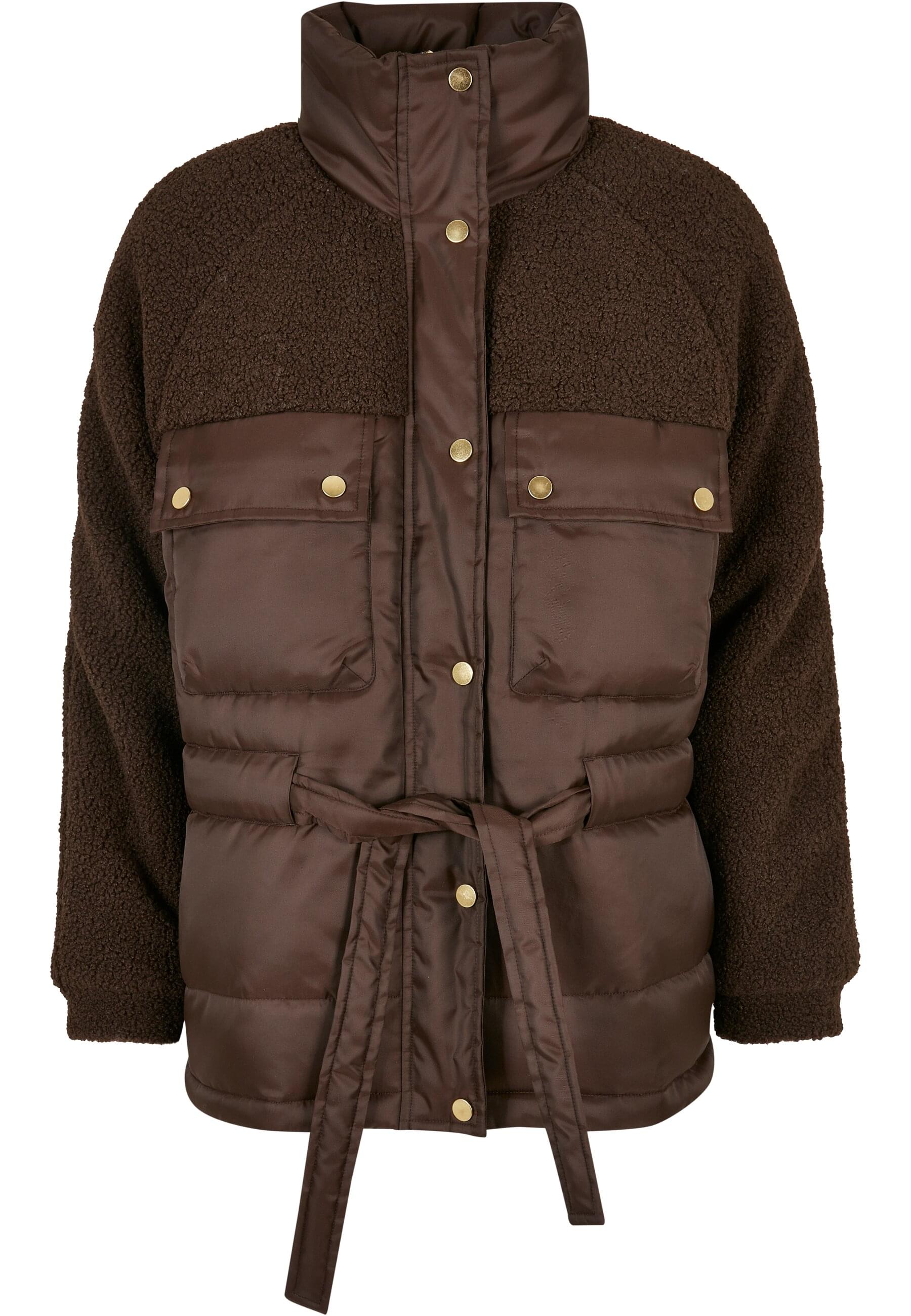 URBAN CLASSICS Winterjacke "Urban Classics Damen Ladies Sherpa Mix Puffer Jacket", (1 St.), ohne Kapuze von Urban Classics