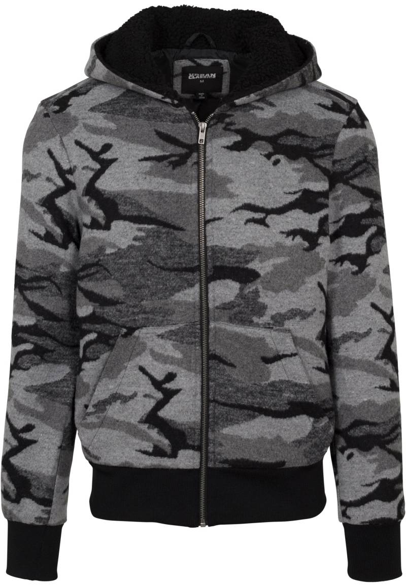 URBAN CLASSICS Winterjacke "Urban Classics Herren Camo Zip Jacket" 1 Stk. tlg. mit Kapuze von Urban Classics