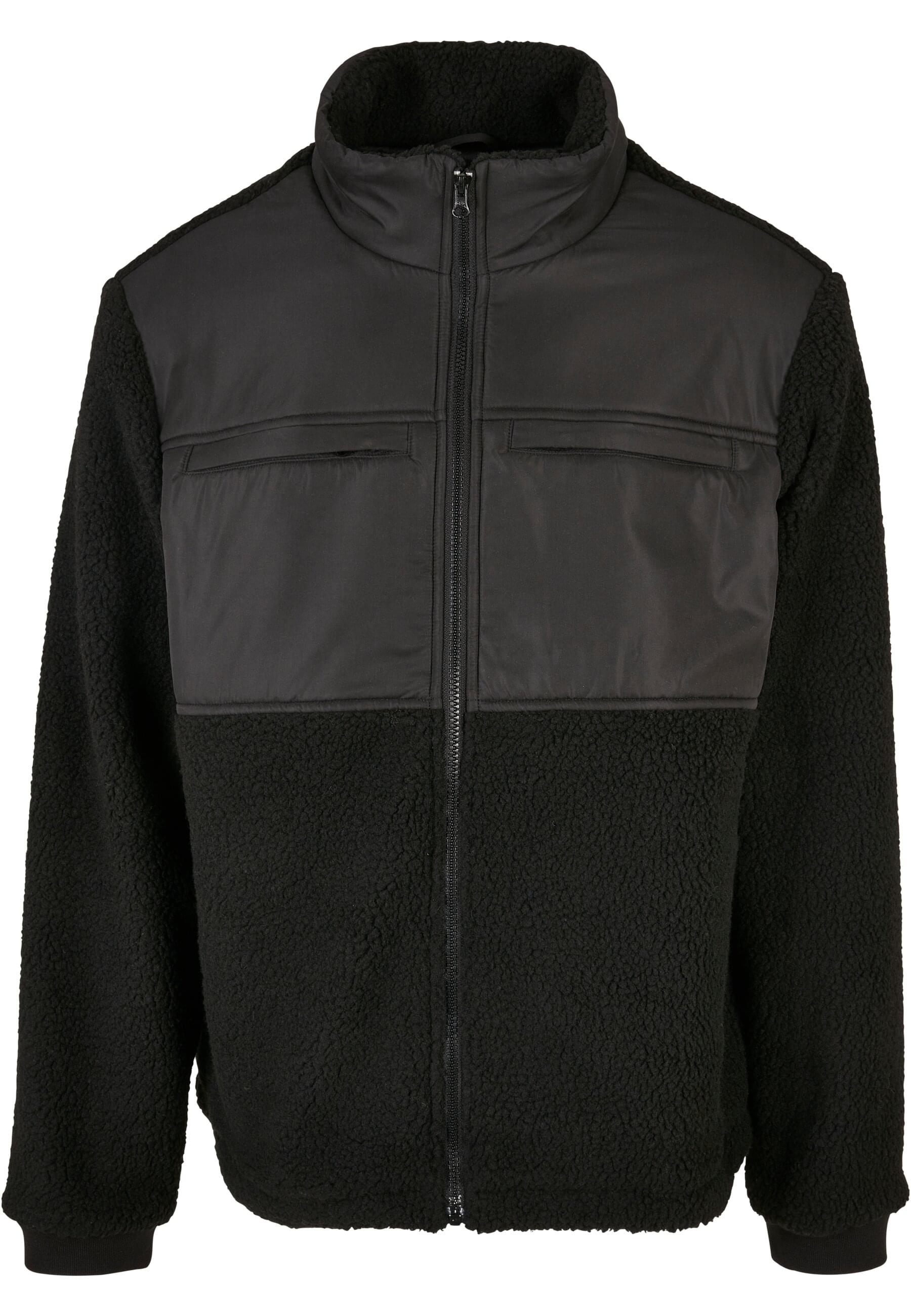 URBAN CLASSICS Winterjacke "Urban Classics Herren Patched Sherpa Jacket", (1 St.), ohne Kapuze von Urban Classics