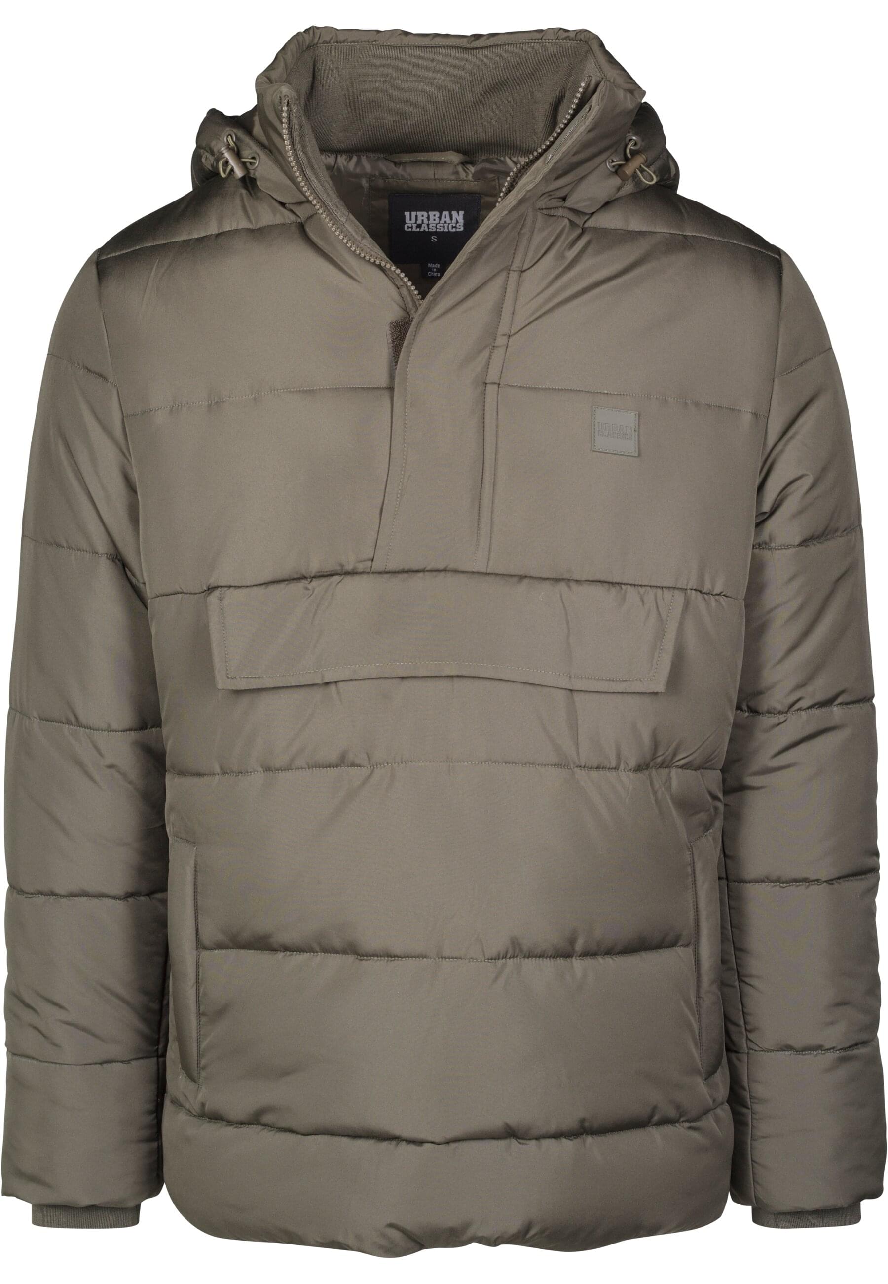 URBAN CLASSICS Winterjacke "Urban Classics Herren Pull Over Puffer Jacket" 1 Stk. tlg. mit Kapuze von Urban Classics