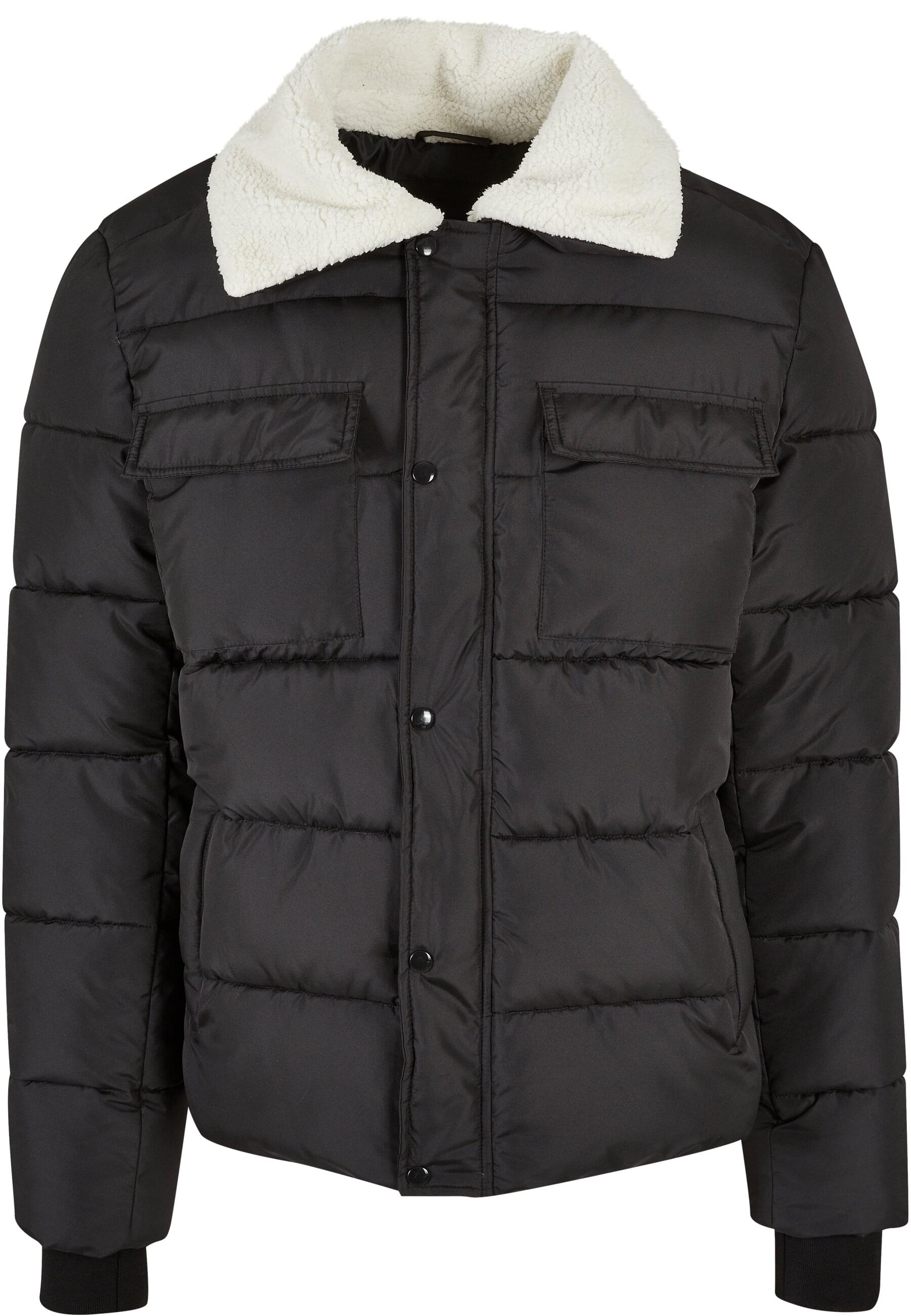 URBAN CLASSICS Winterjacke "Urban Classics Herren Sherpa Collar Padded Shirt Jacket", (1 St.), ohne Kapuze von Urban Classics