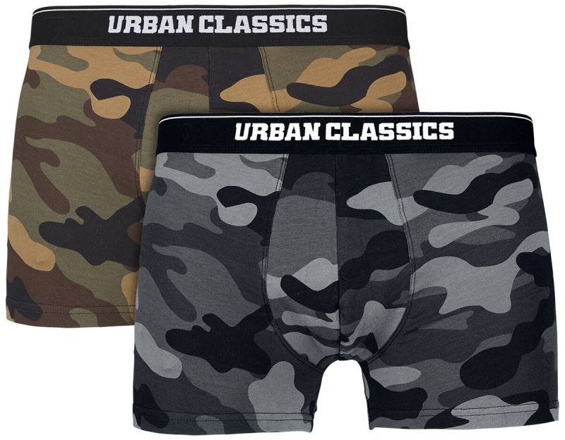 Urban Classics 2-Pack Camo Boxer Shorts Boxershort-Set camouflage in XXL von Urban Classics