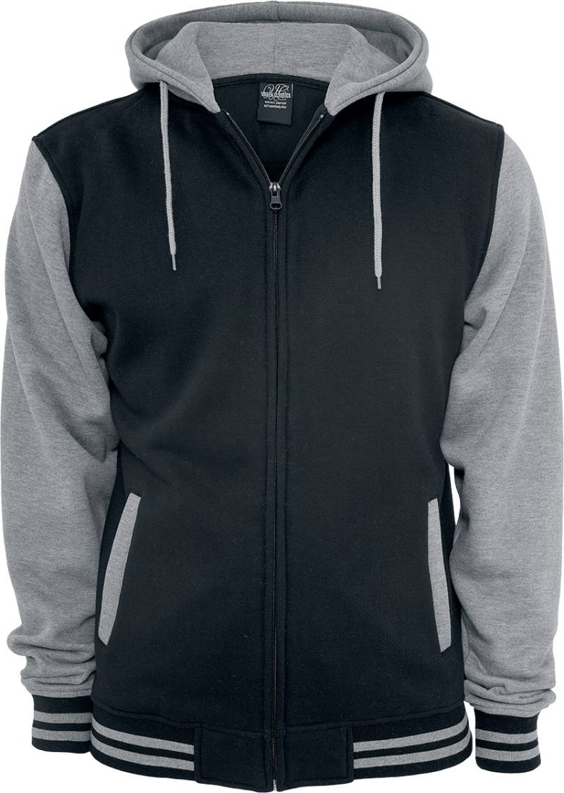 Urban Classics 2-Tone Zip Kapuzenjacke schwarz grau in S von Urban Classics
