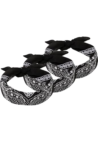 Urban Classics Unisex TB4068-Bandana 3-Pack Fascinator, Black, One Size von Urban Classics