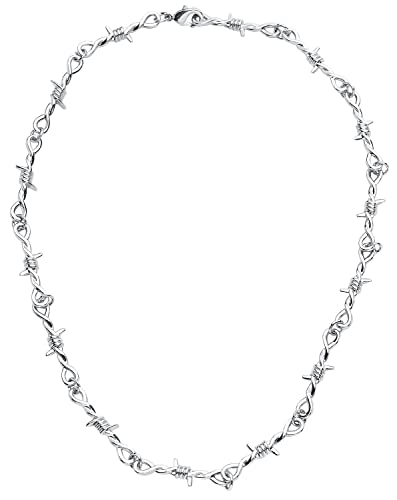 Urban Classics Barbed Wire Necklace silver one size von Urban Classics