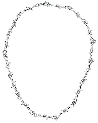 Urban Classics Barbed Wire Necklace silver one size von Urban Classics
