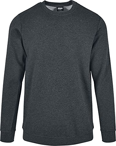 Urban Classics Basic Terry Crew Männer Sweatshirt dunkelgrau meliert XXL von Urban Classics