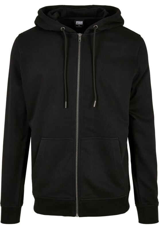 Urban Classics Basic Terry Zip Hoody Kapuzenjacke schwarz in L von Urban Classics
