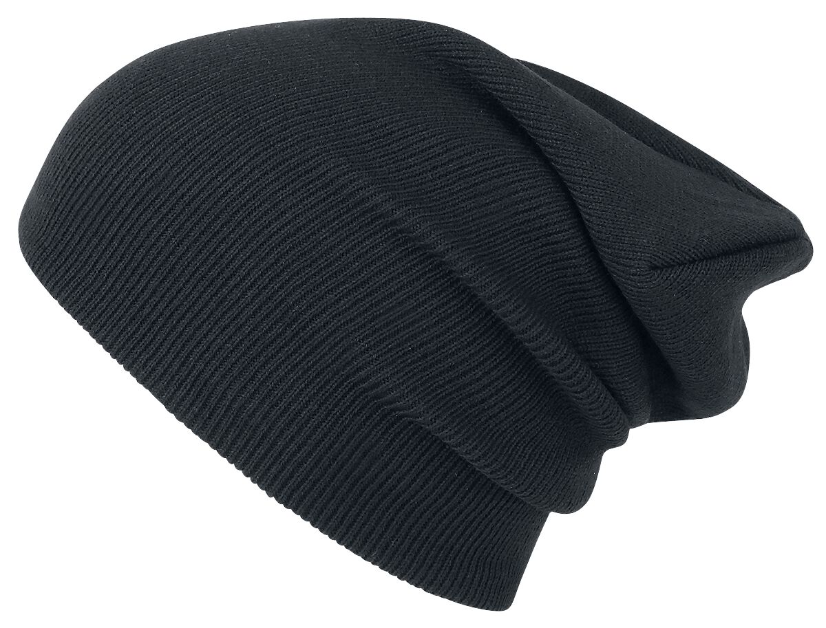 Urban Classics Beanie Basic Flap Long Version Mütze schwarz von Urban Classics