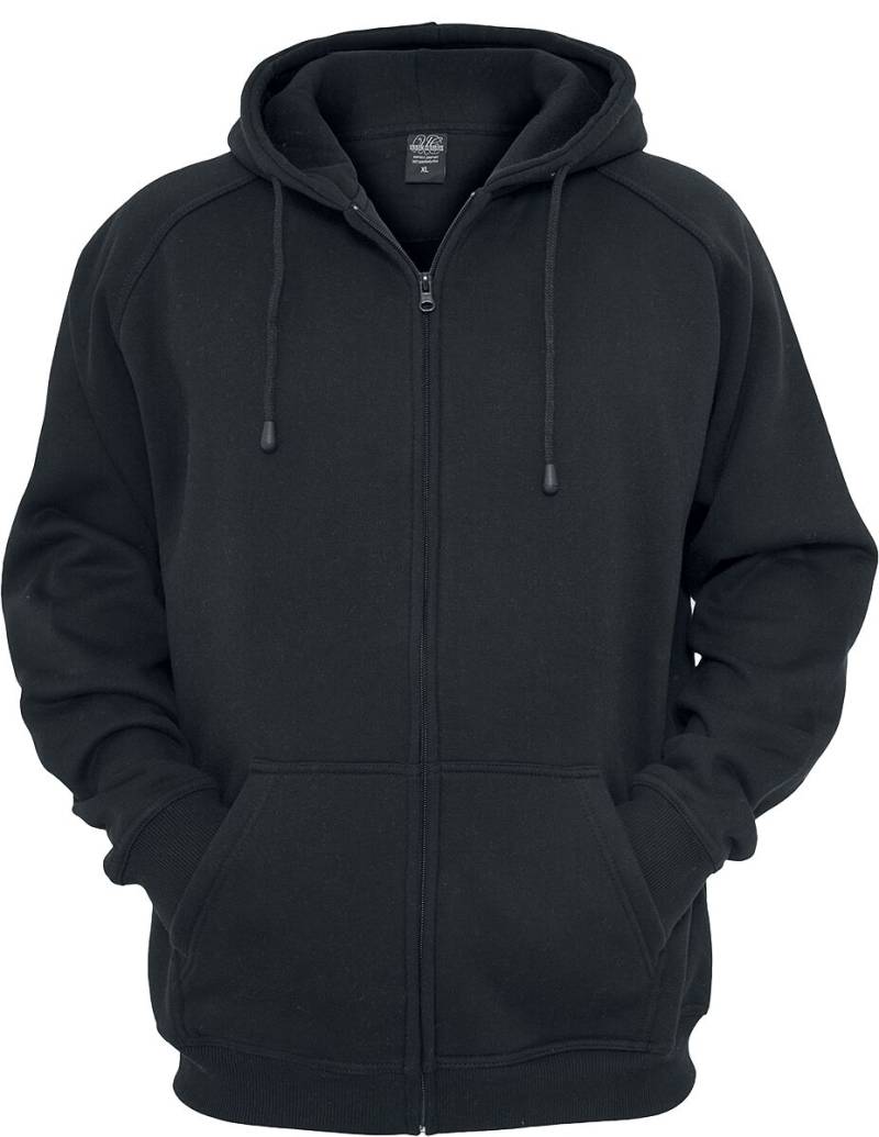 Urban Classics Blank Zip Hoody Kapuzenjacke schwarz in M von Urban Classics