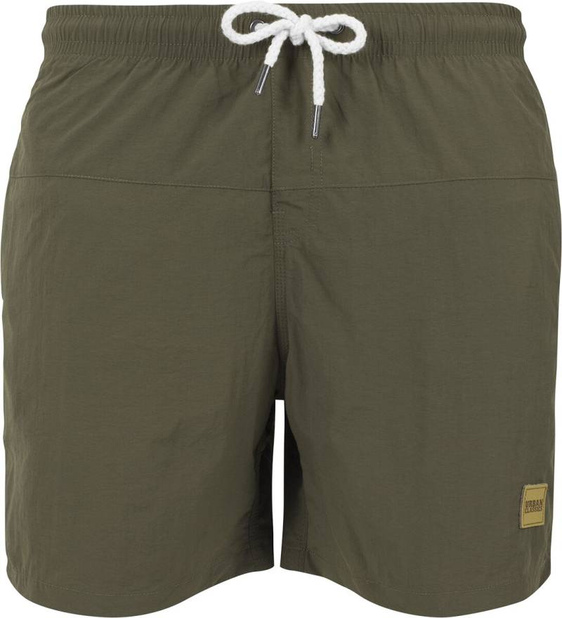 Urban Classics Block Swim Shorts Badeshort oliv in L von Urban Classics